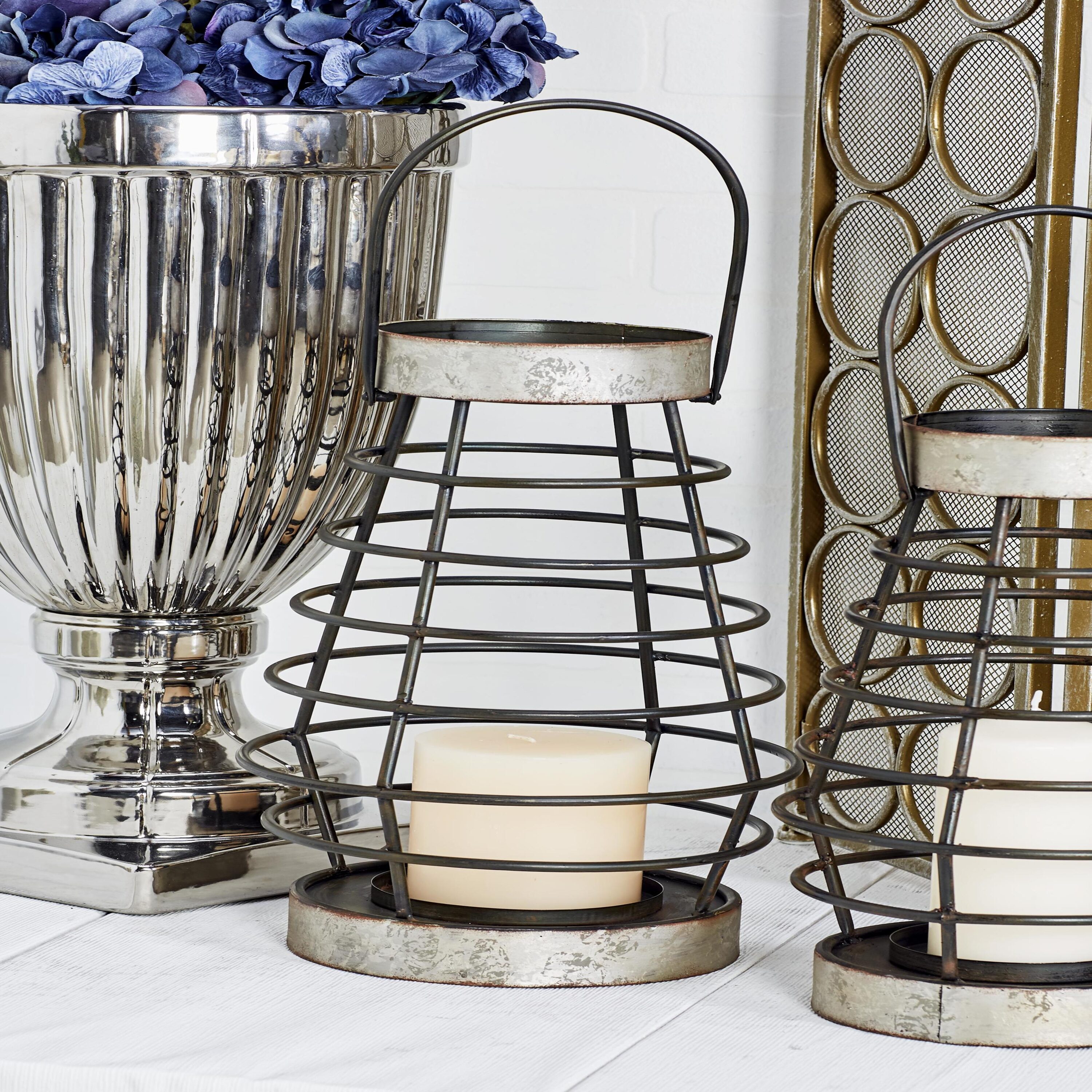 Grayson Lane 94655 1 Candle Metal Lantern Candle Holder