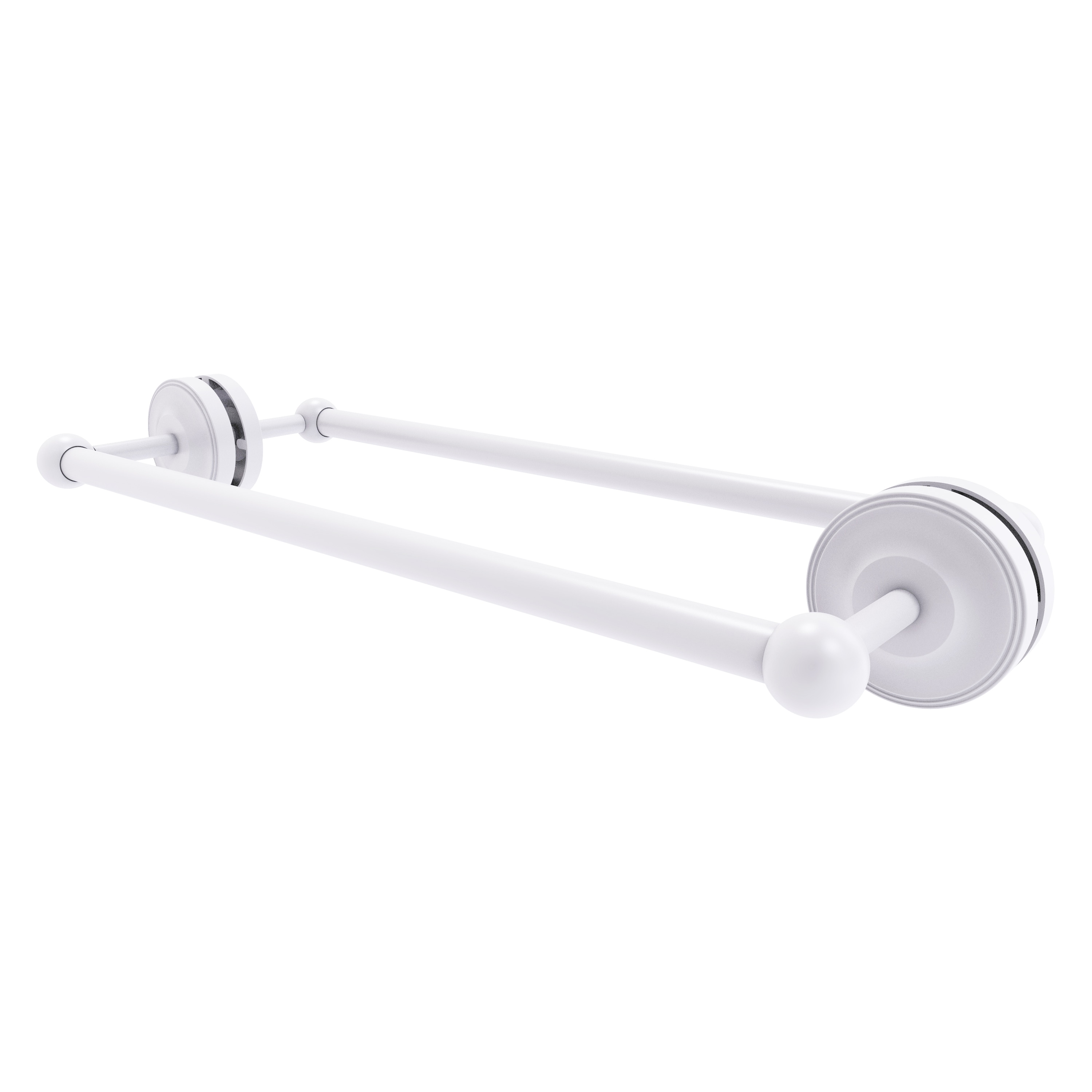 Allied Brass PR-41-BB-18-WHM Prestige Regal 18-in double Matte White Wall mount Double Towel Bar