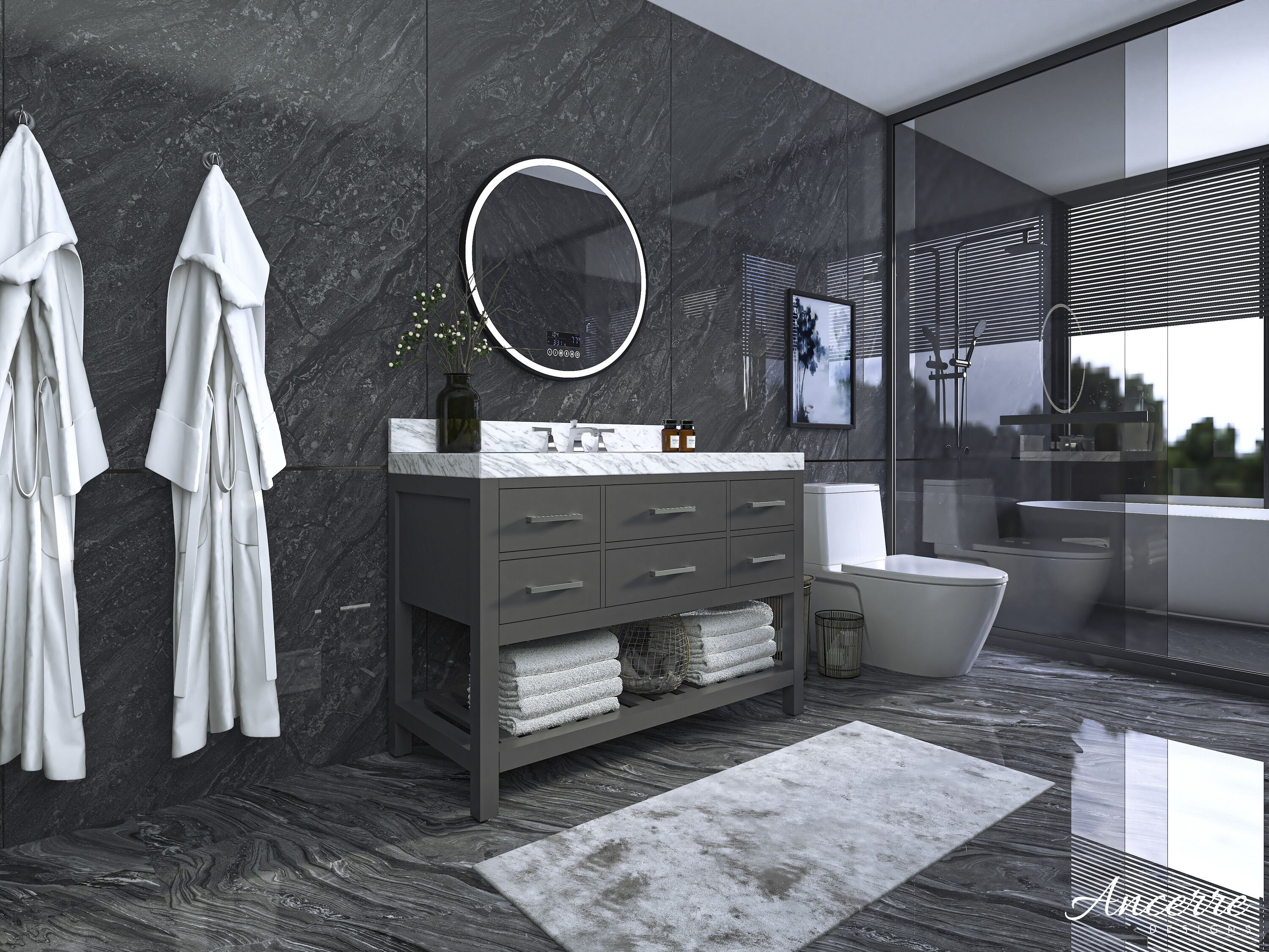 Ancerre Designs VTSELIZABETH48SGCW1 Bath-Vanity-Combo - View #13