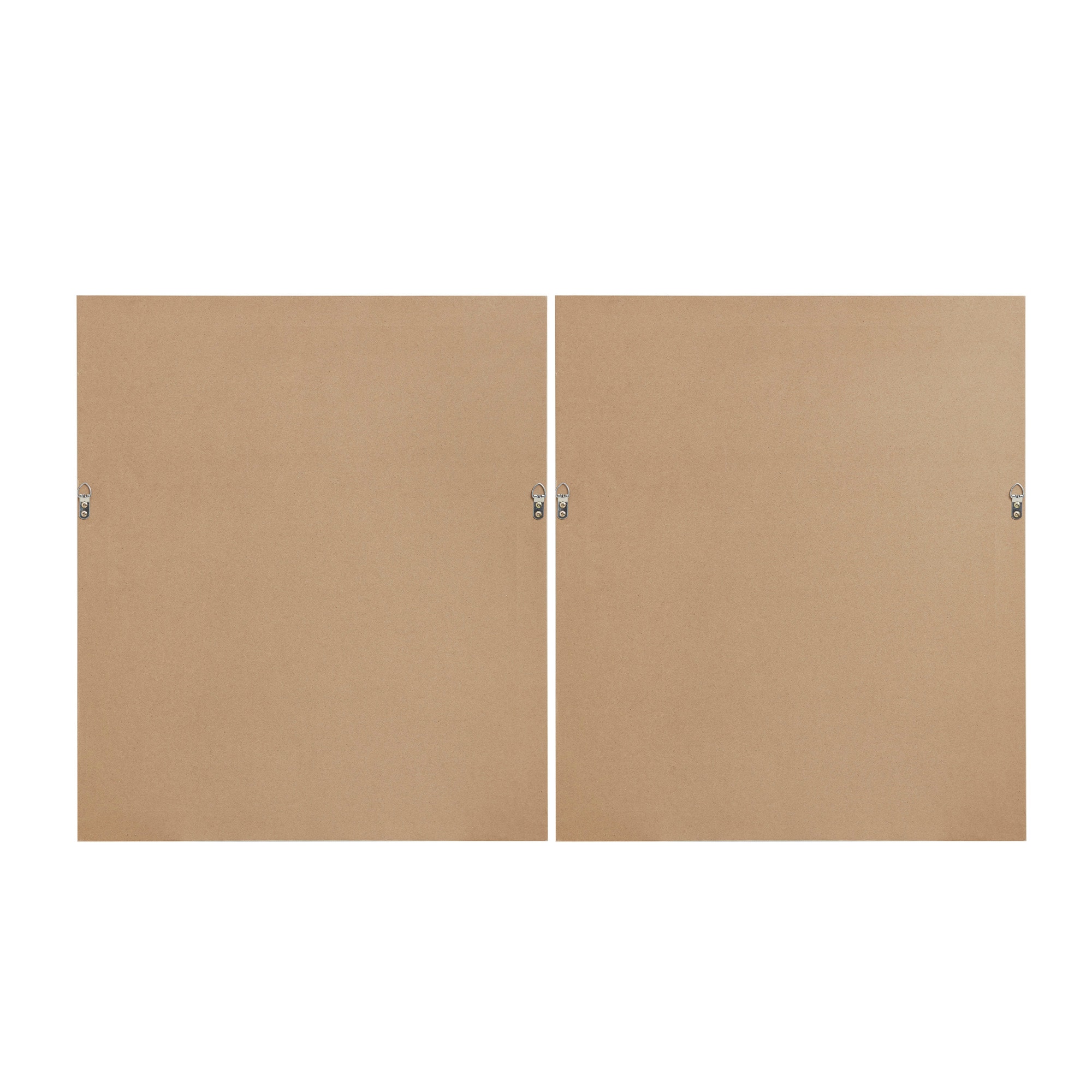 Ivory Hand Embellished Abstract Canvas Wall Art Set with Natural Wood Frame