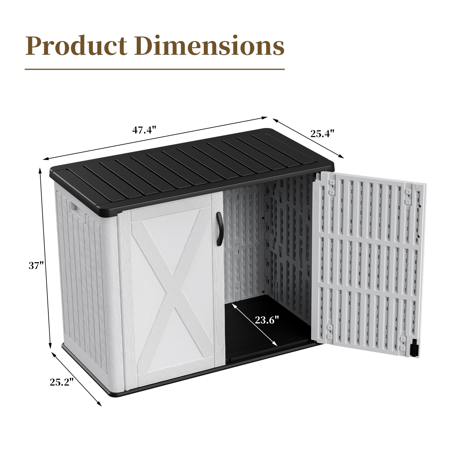 Patiowell LS-0811-DGY2 Vinyl-Resin-Storage-Buildings - View #8
