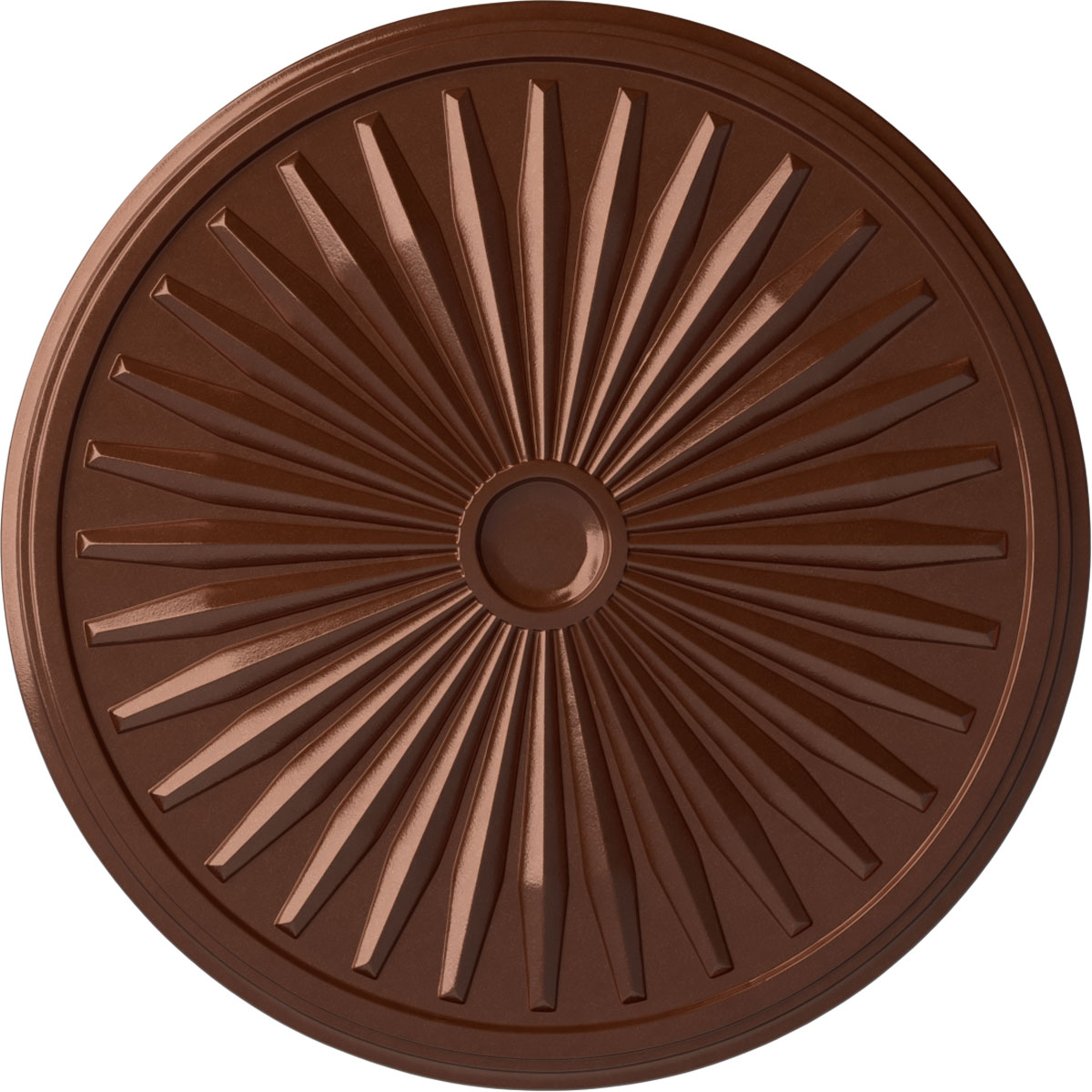 Ekena Millwork CM33LECPS Leandros 33.125-in W x 33.125-in L Painted Copper Penny Polyurethane Whole Ceiling Medallion