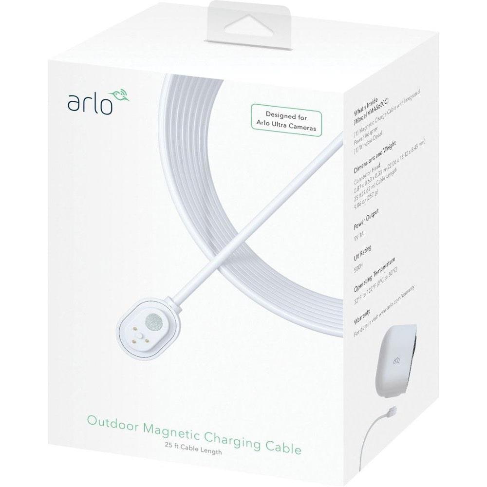 Arlo Magnetic Charging Cable White Extension Cable in the Security Camera  Accessories department at