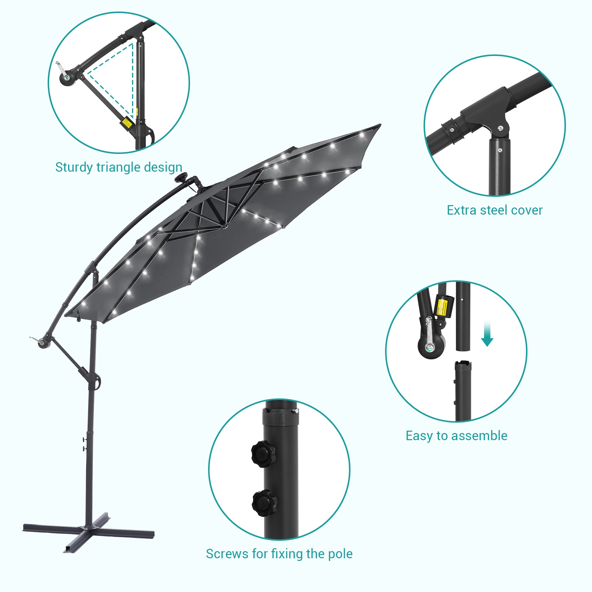 ACEGOSES LW-ROF-34A-LED Umbrellas-2 - View #6