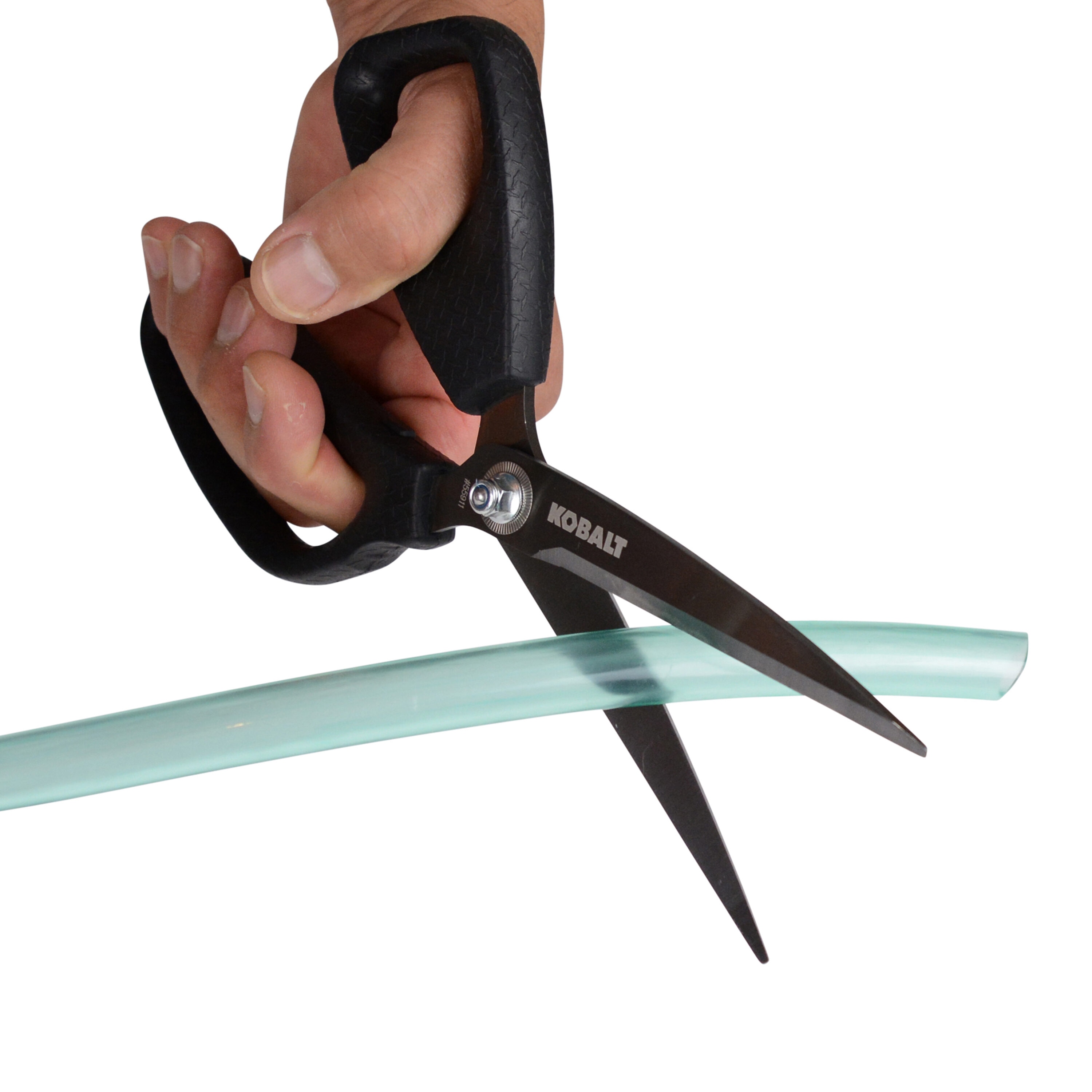 Kobalt 3-in Serrated Molded Grip Heavy Duty Scissors
