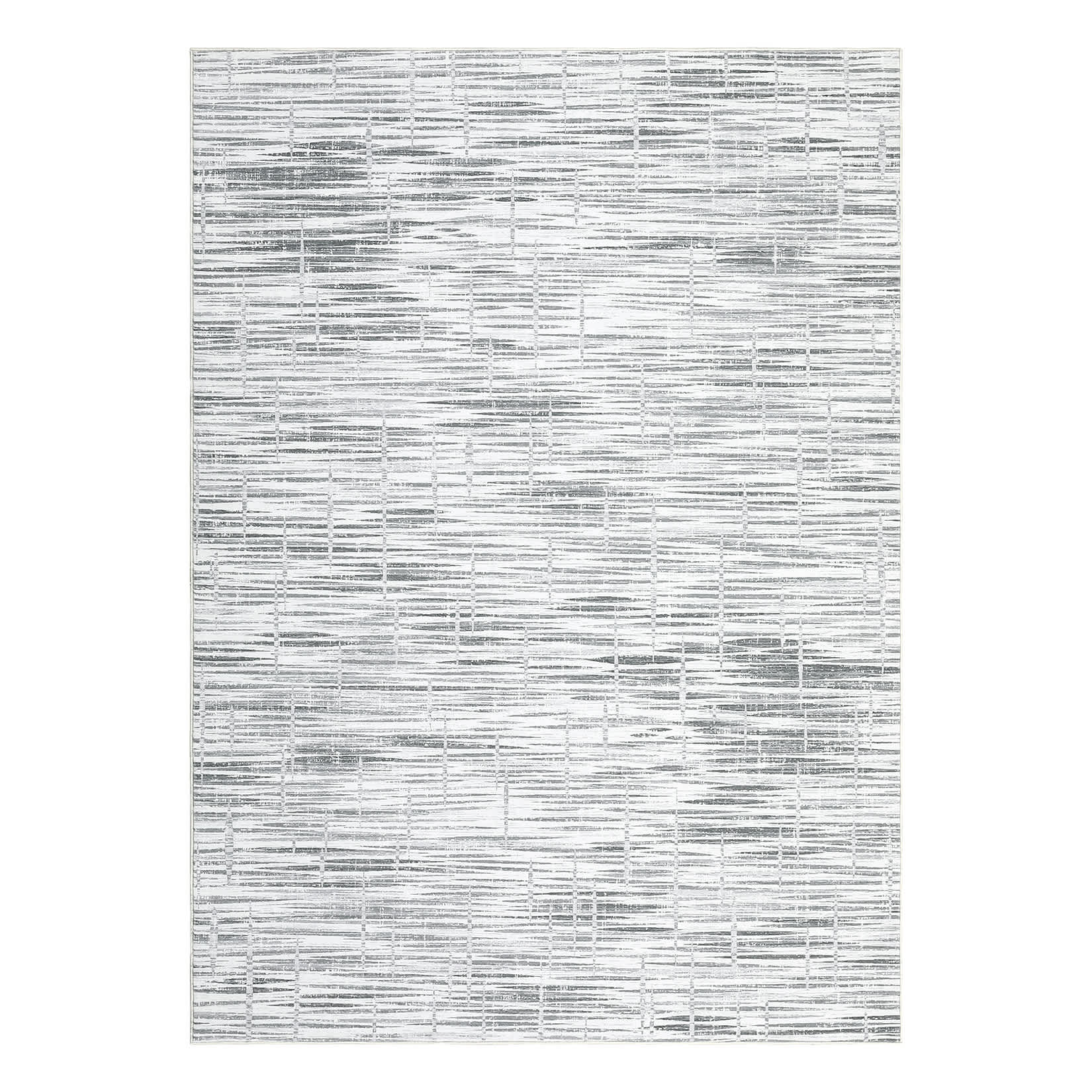 Qeetex LSN-PHO-16HJ7RG7 9 x 12 ft Polyester Cashmere Imitation Gray Rectangular Hallway Bathroom Entryway Kitchen Office Foldable Line Printed Modern Washable Area Rug