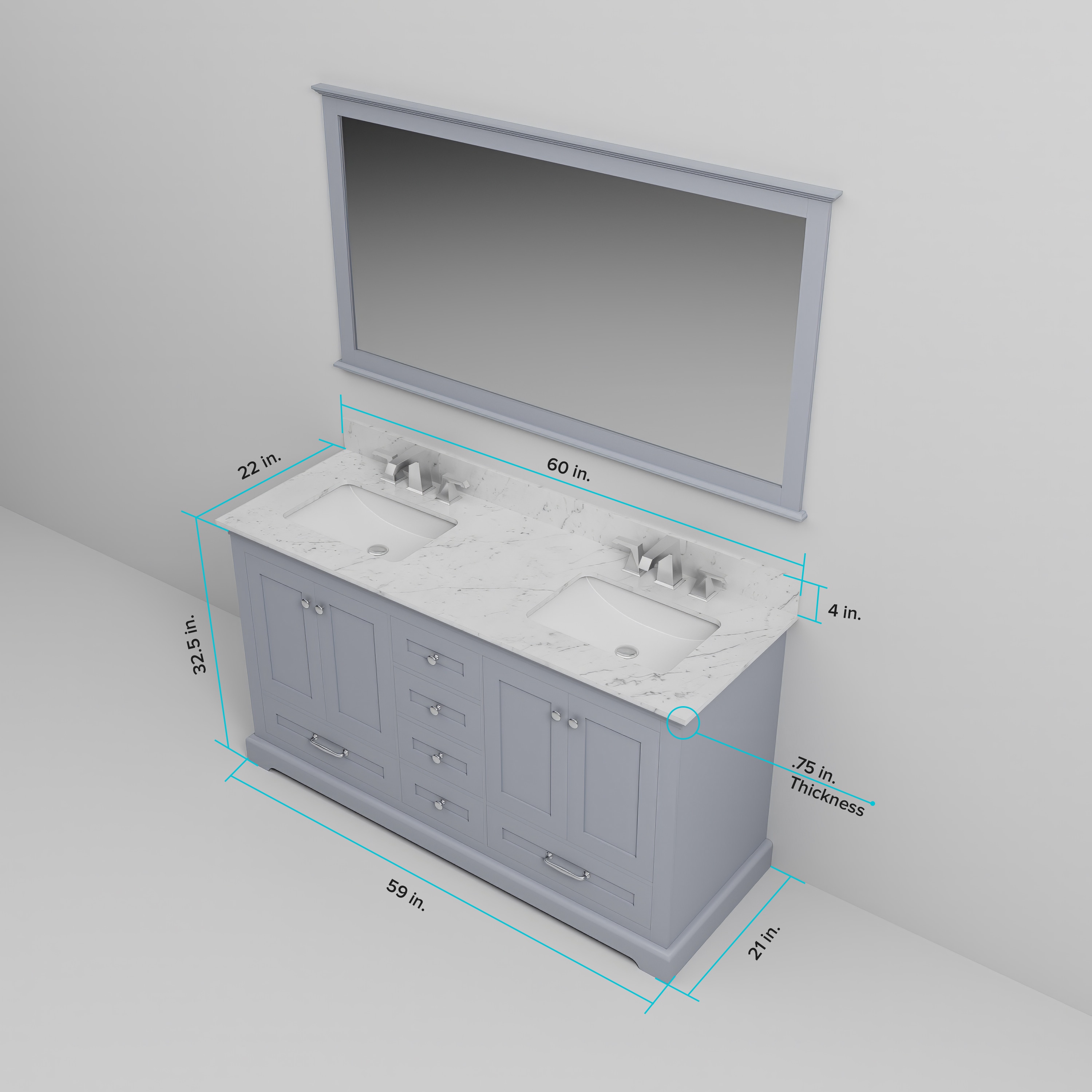 Lexora LVD60DB310 Bath-Vanity-Combo - View #10