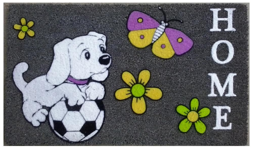 Imports Decor 542PVCF Multi Color Coir/Vinyl Rectangular Outdoor Decorative Home Door Mat