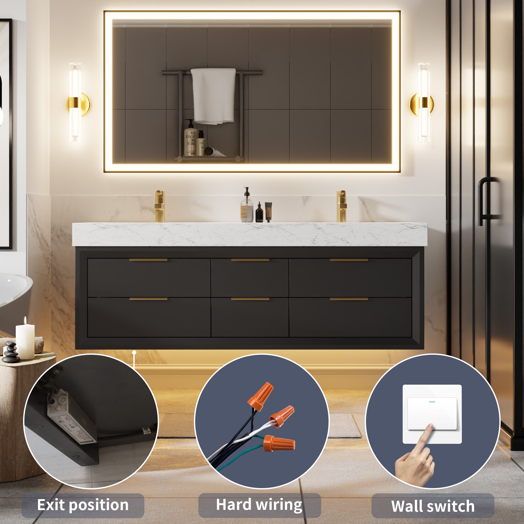 Iseryn AAB60V9BL Bath-Vanity-Combo - View #4