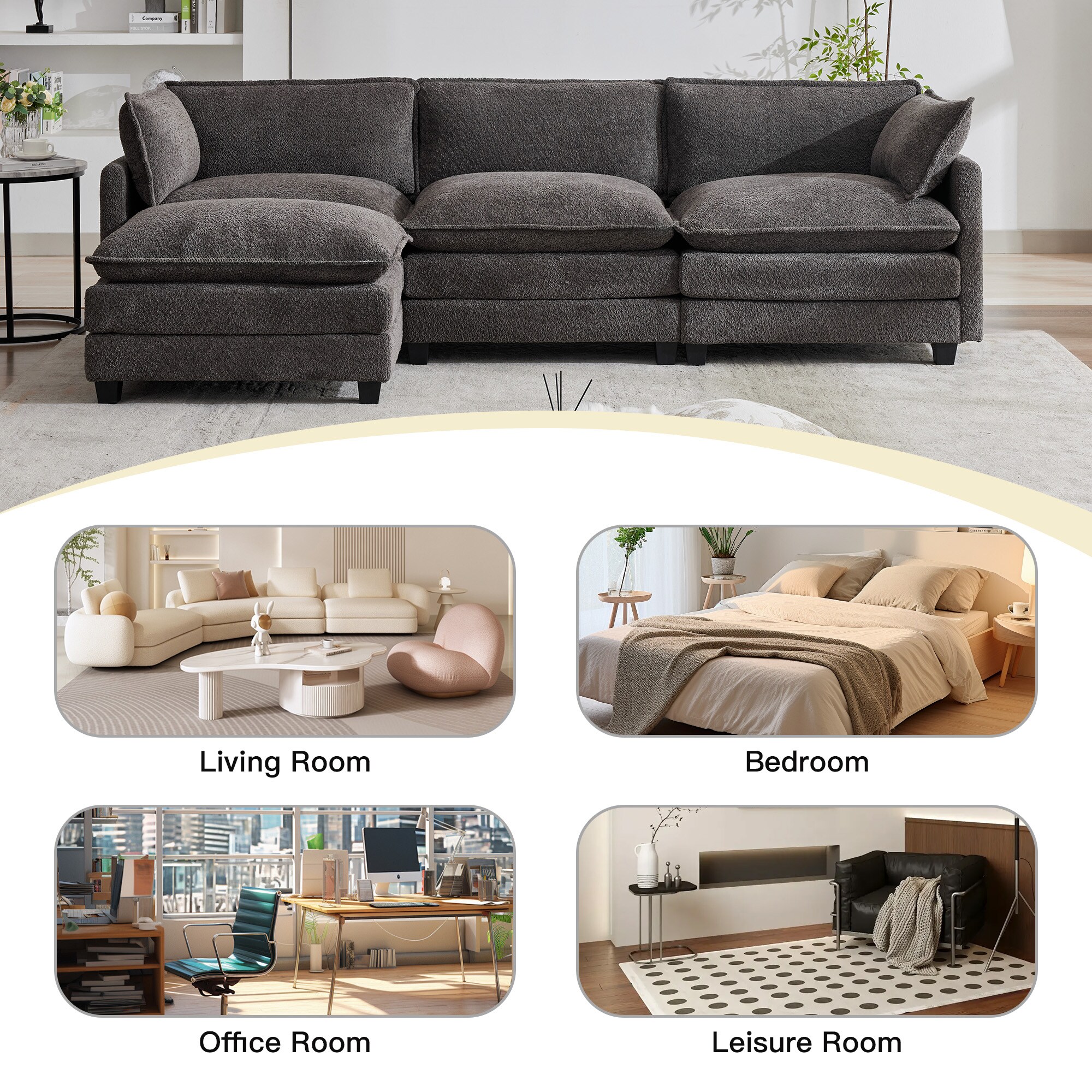 VOUA SAF-DXGQQ-DG Sofas-Loveseats - View #7