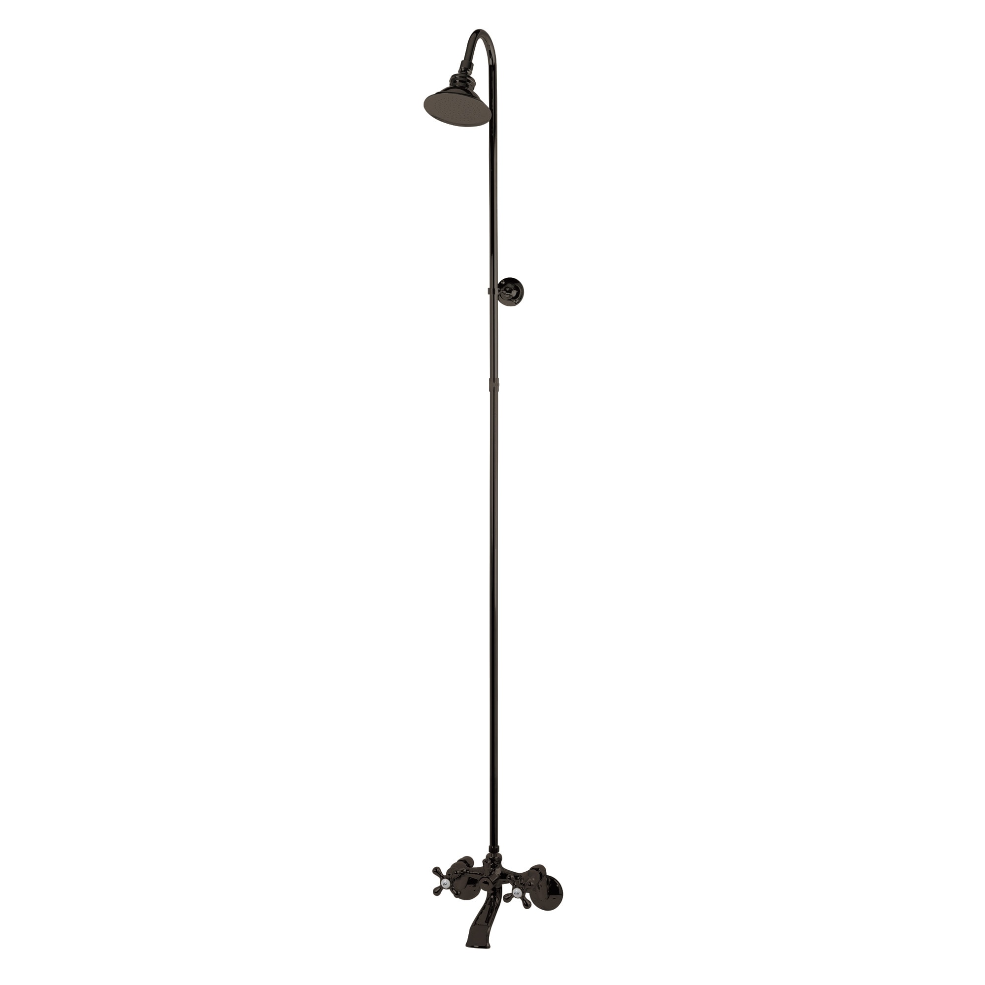 Kingston Brass WLCCK2675 Vintage Oil-rubbed bronze 2-handle Wall-mount Low-arc Bathtub Faucet ( Valve Included )