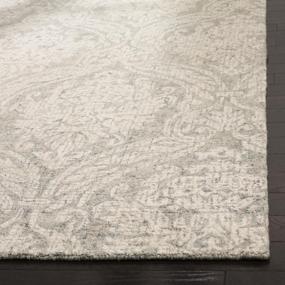 Abstract Harmony Hand-Tufted Wool Rug in Gray - 6' x 9'