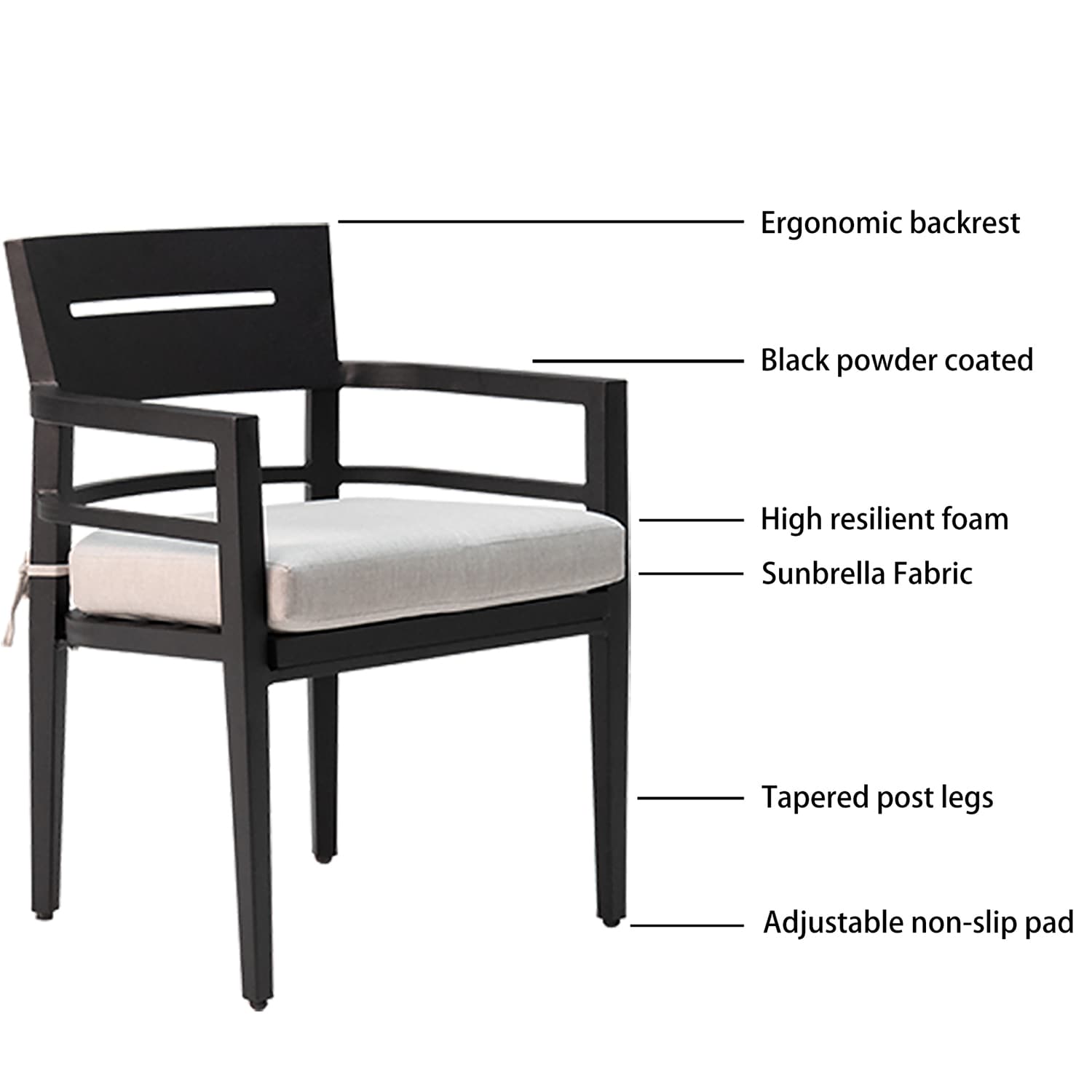 GZMR GZ-W1886C07 Patio-Chairs - View #3