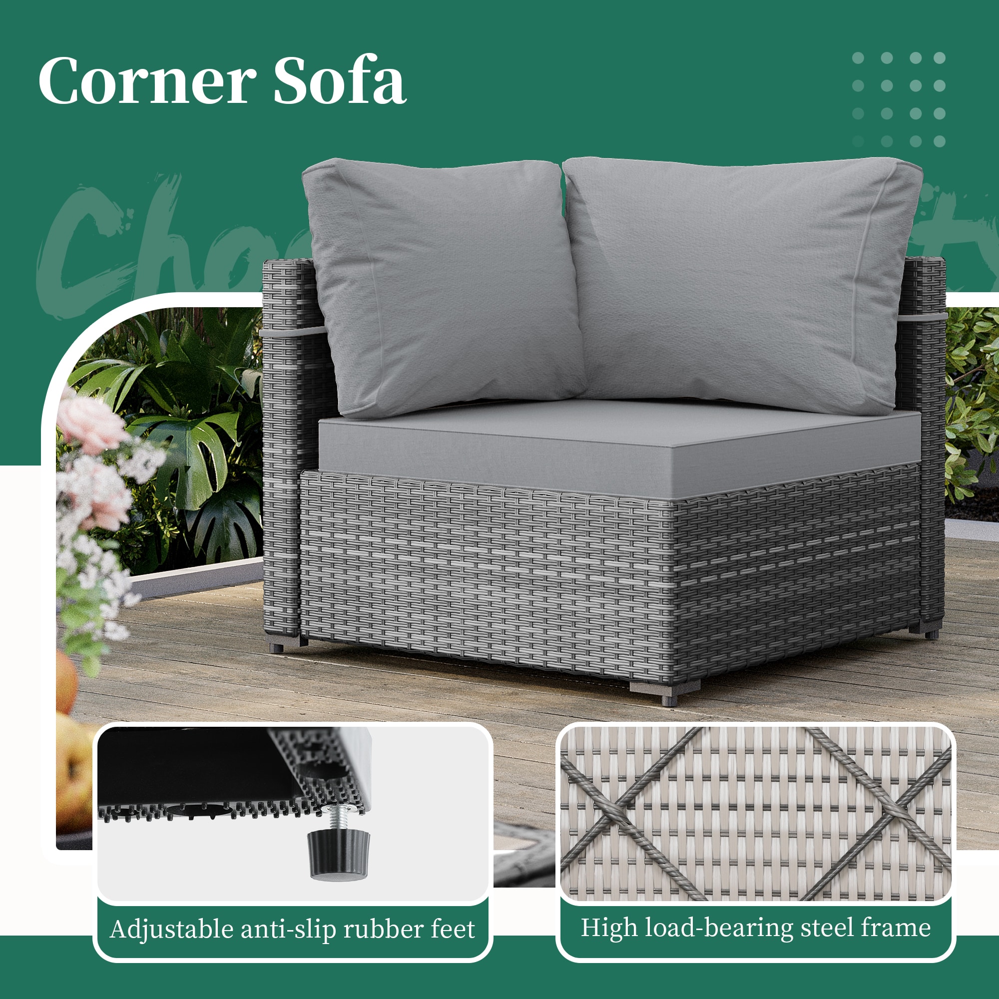 UPHA TBBE-ABC-LGRAY Patio-Conversation-Sets - View #5