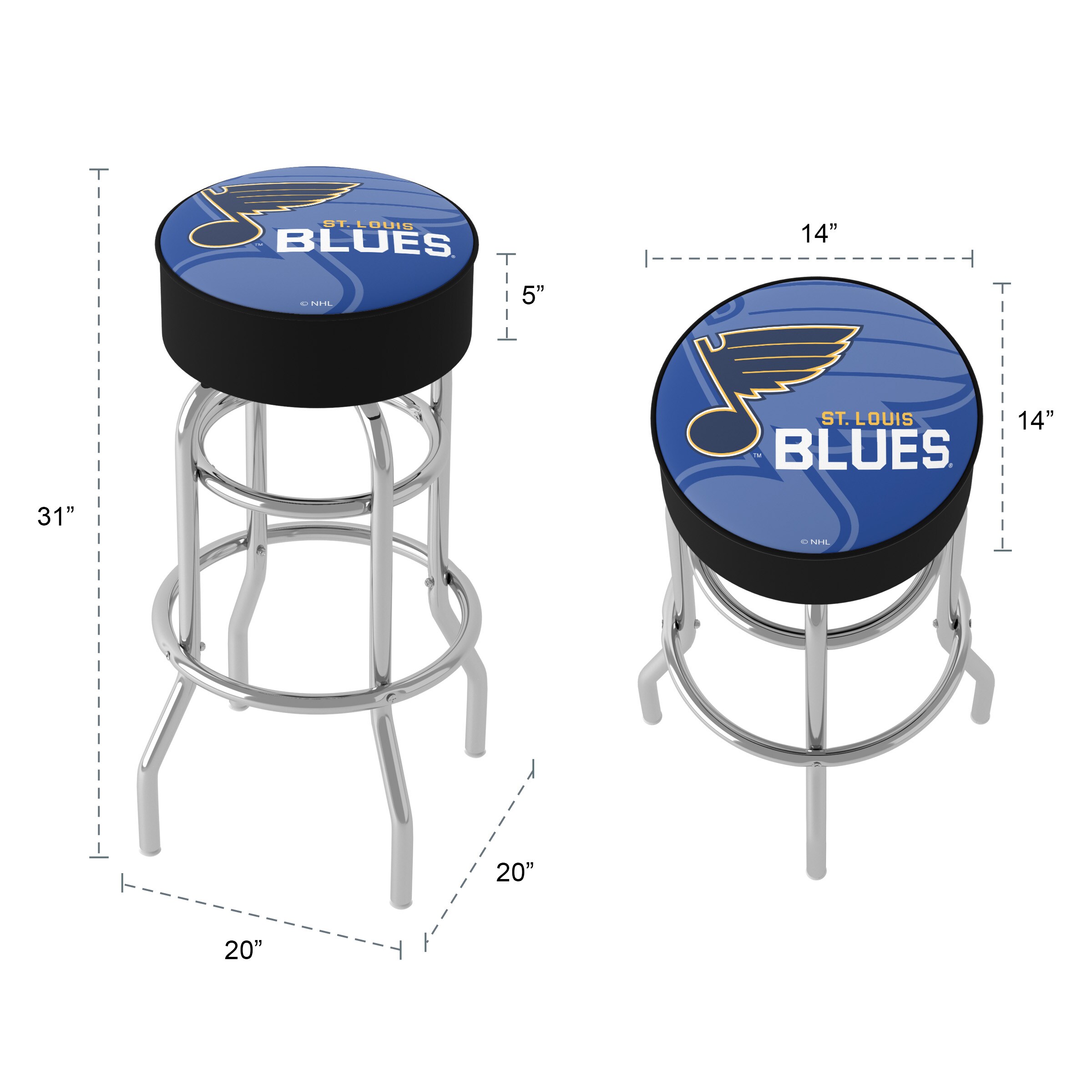 Trademark Gameroom NHL1000-SLB-WM stools - View #4