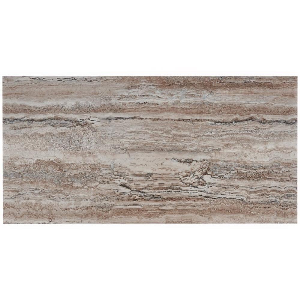Artmore Tile EXT3RD105516 (Sample) Loseta Riverstone Azulene Brown Stone Look 28-mil Glue Down Vinyl Tile