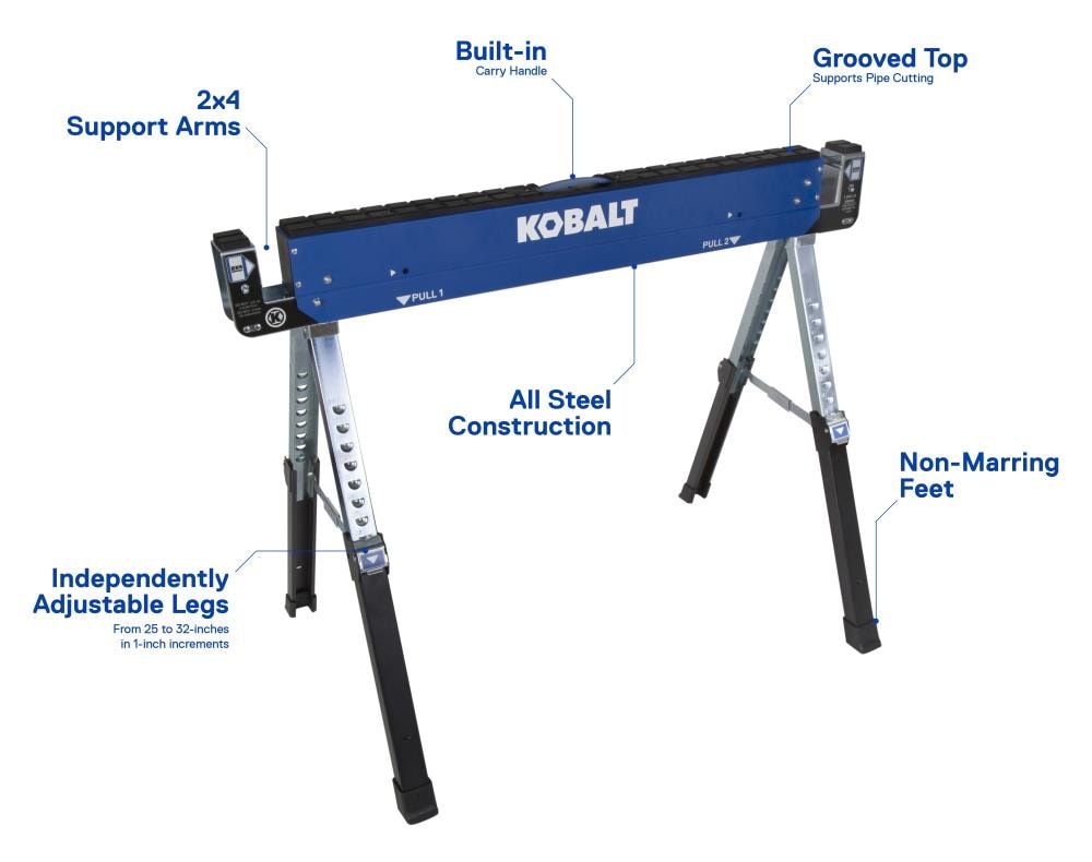 Kobalt adjustable deals sawhorse