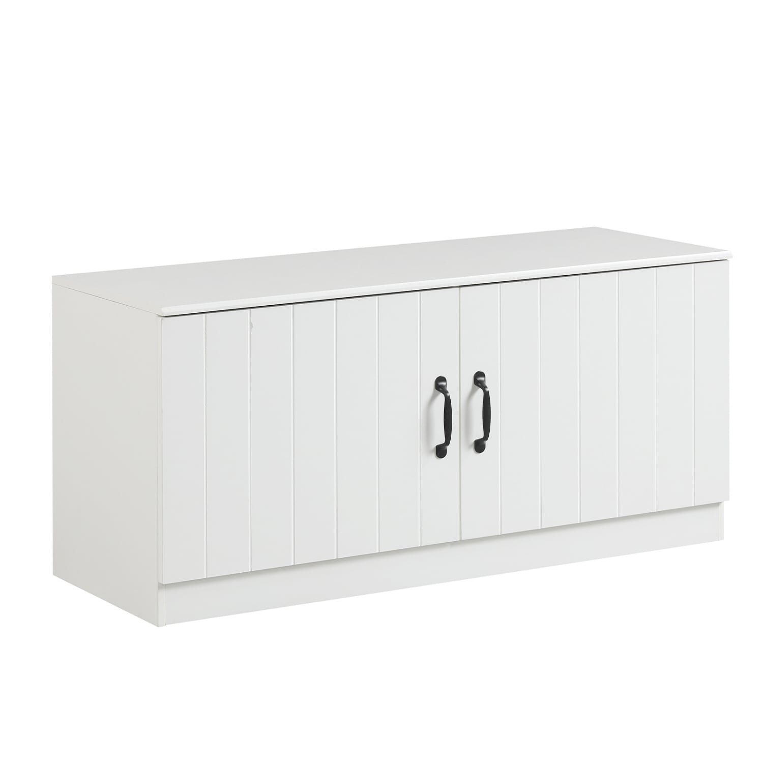 Slickblue Natural/White Wooden Shoe Storage Cabinet with Adjustable Shelves for Entryway or Bedroom