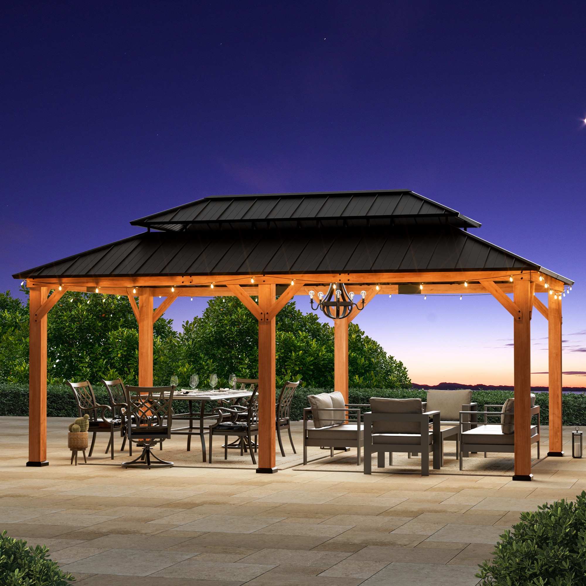 ELEVATE OUTDOORS IG10600013-1220 Wood-Resin-Gazebos - View #2