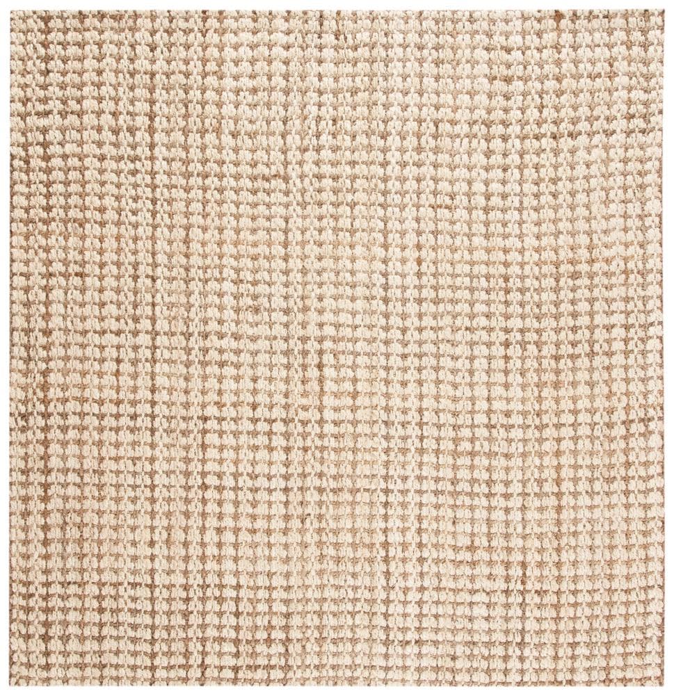 Safavieh NF186A-7SQ Natural Fiber Ibtissdam 7 x 7 (ft) Loomed Jute Ivory/Natural Square Indoor Abstract Area rug