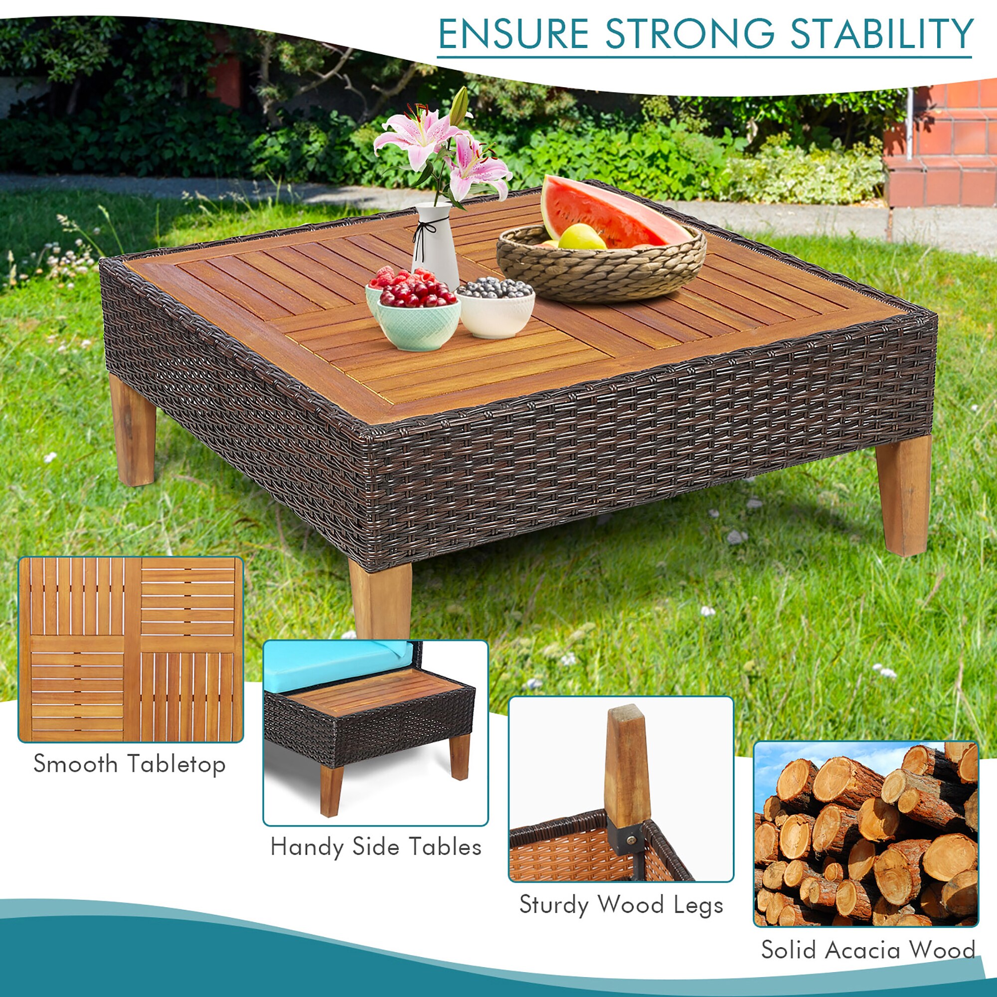 Costway HW69380TU+ Patio-Conversation-Sets - View #3