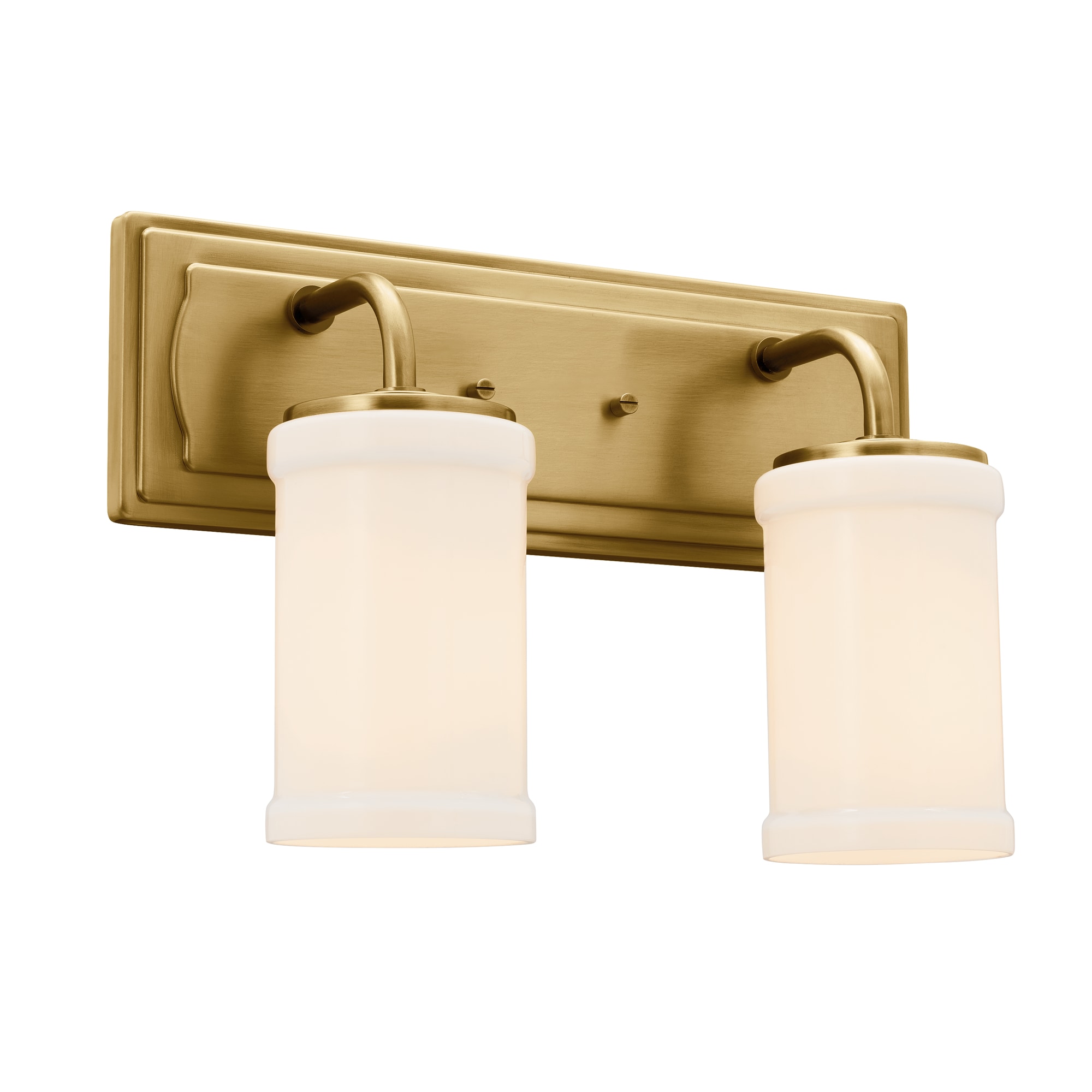 Kichler 55130NBR Vanity Light 15.25-in 2 -Light Gold French country/cottage Vanity light