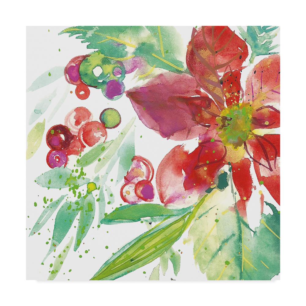 Trademark Fine Art 'Poinsettia Pretty IV' Canvas Art by Kristy Rice 