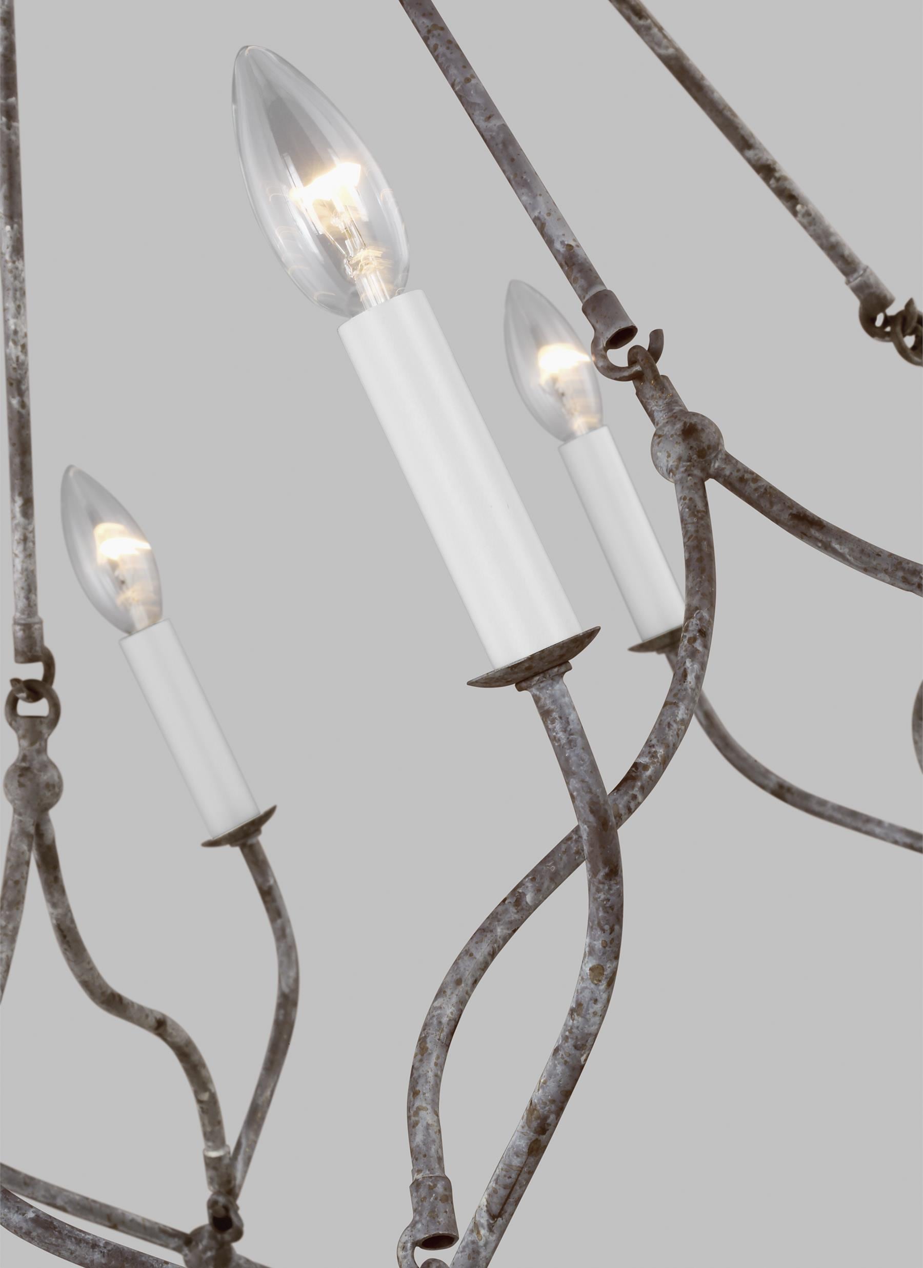 Richmond Weathered Galvanized 12-Light Candle Style Chandelier
