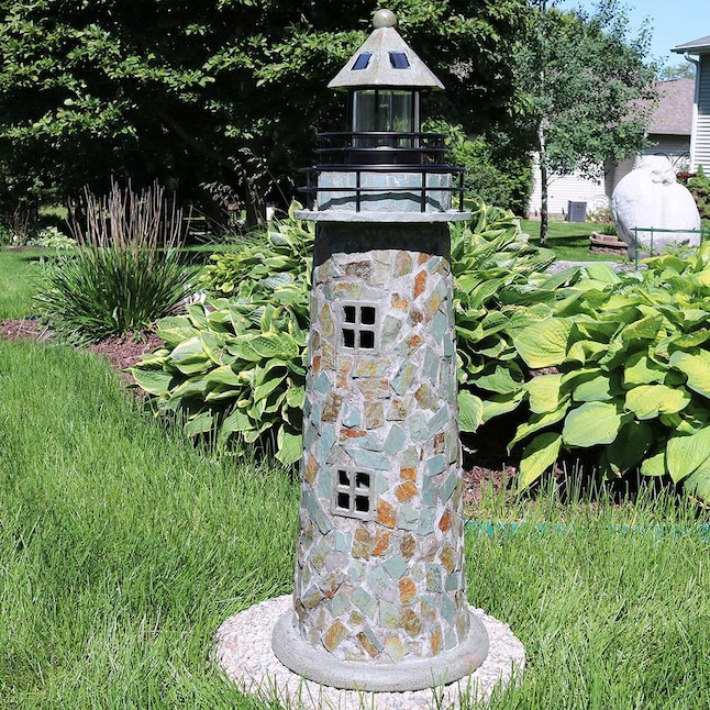 Brown Lighthouse Garden Statue, Diy Lighthouse Garden Decor