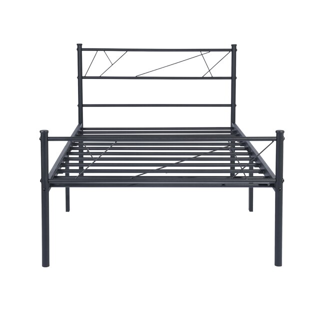 Black Twin Size Single Metal Bed Frame, Twin Metal Bed Frame Measurements