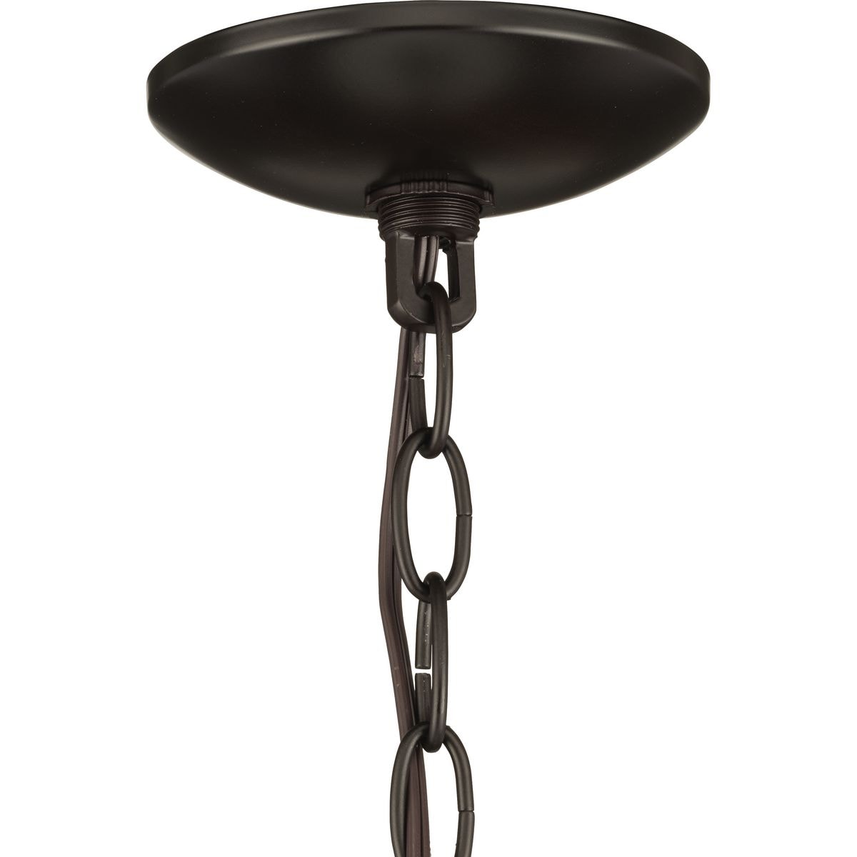 Antique Bronze 2-Light Inverted Pendant with Etched Glass Shade