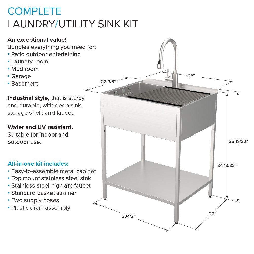 Transolid K-EWS-2822S Laundry-Tubs-Utility-Sinks - View #4