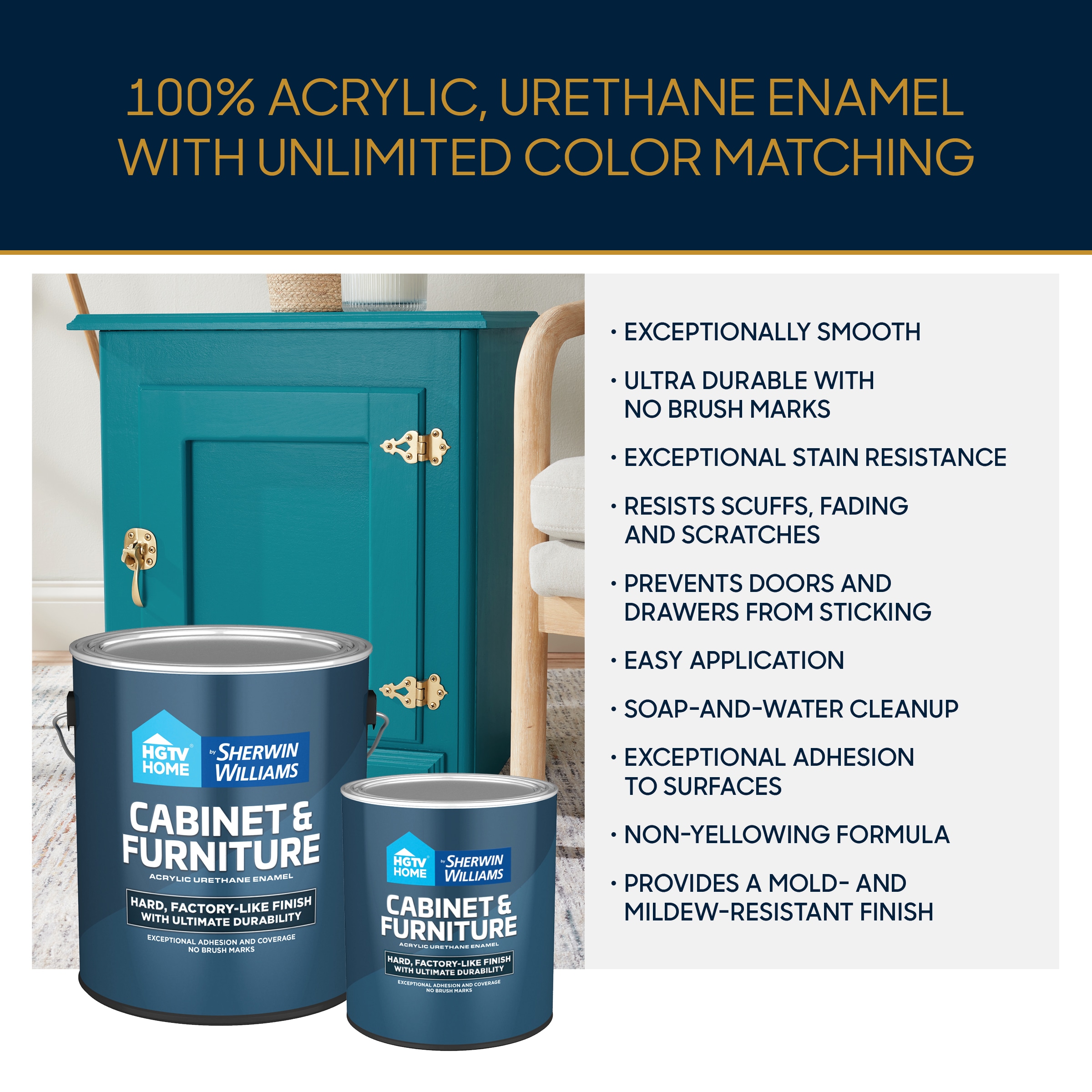 HGTV HOME by Sherwin-Williams CF5968100-16 Cabinet-Furniture-Paint - View #2