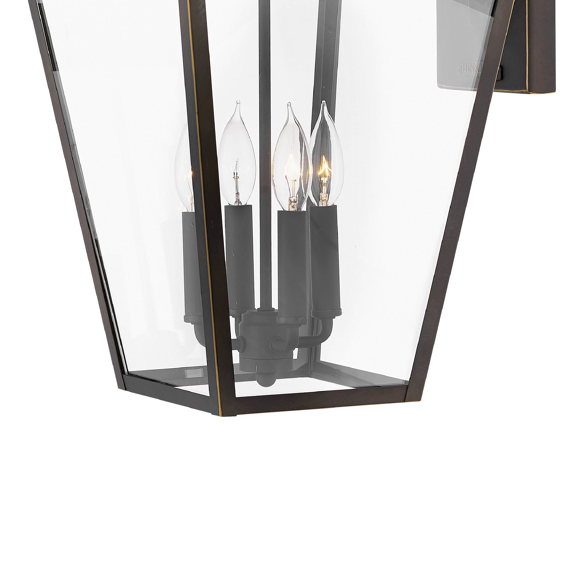 Elegant Oil Rubbed Bronze 4-Light Outdoor Wall Lantern with Clear Glass