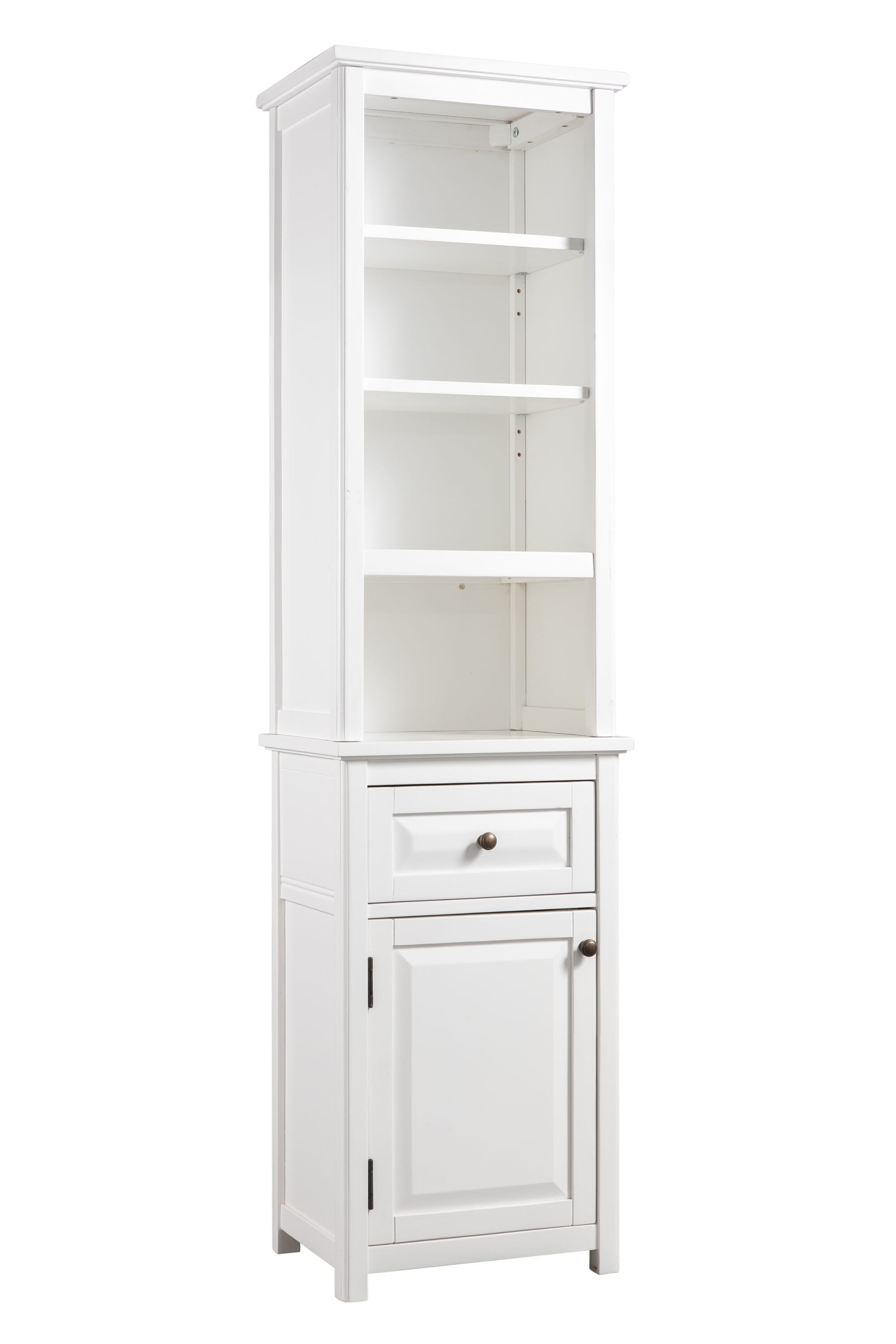 Alaterre Furniture Dorset 17-in x 65-in x 13-in White Wood Freestanding ...