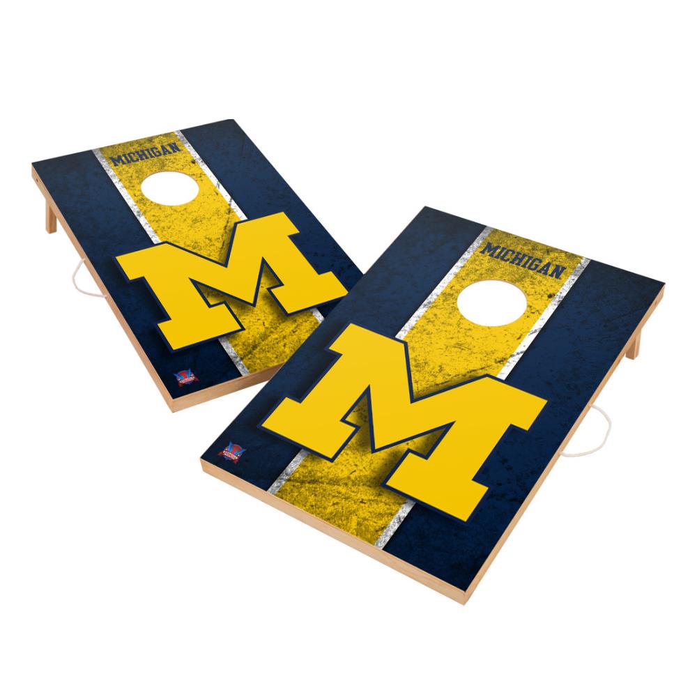 Victory Tailgate NCAA Regulation All Weather Cornhole Game Bag Set 8 Bags Included Michigan Wolverines 