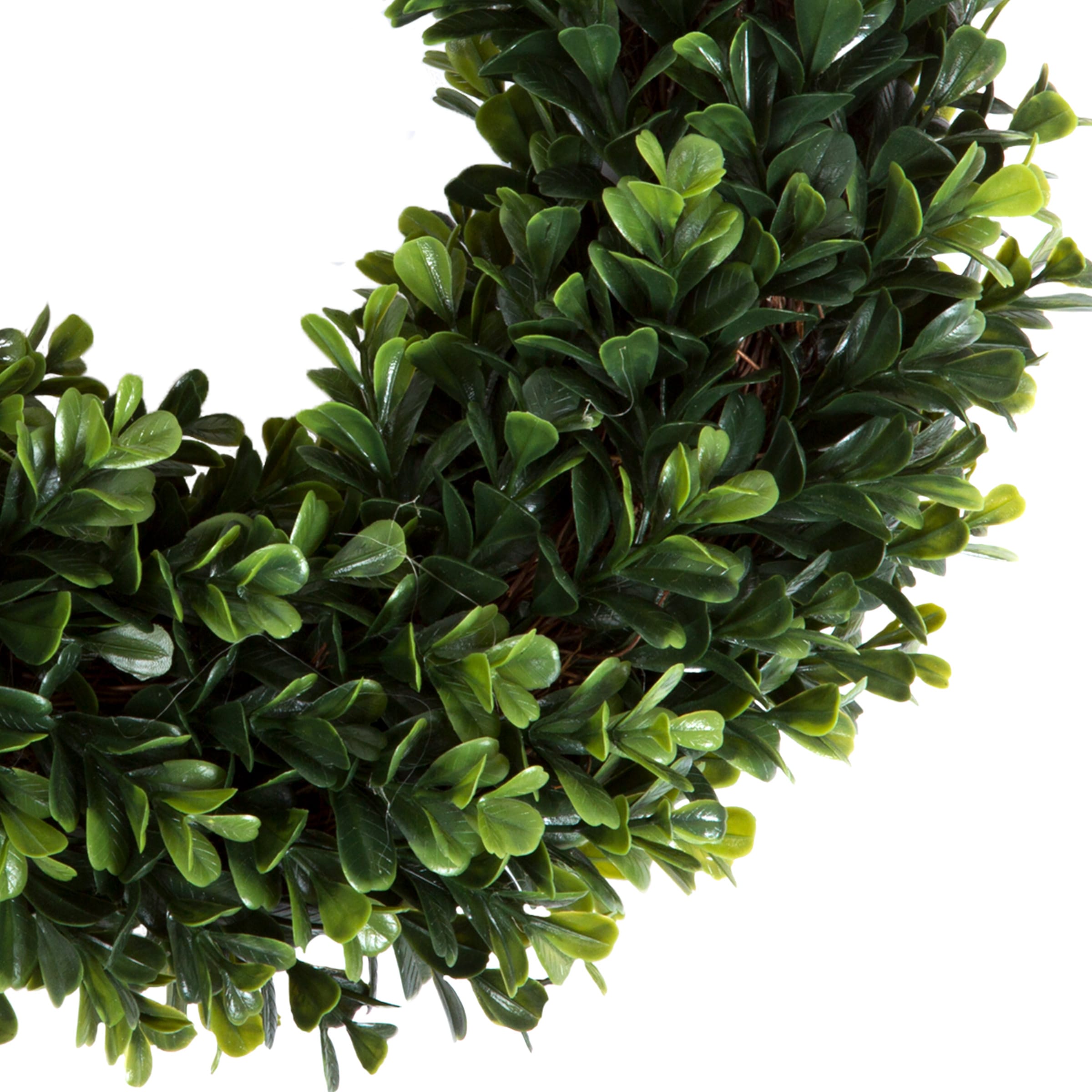 Nature Spring 13.7-Inch UV-Resistant Artificial Boxwood Wreath