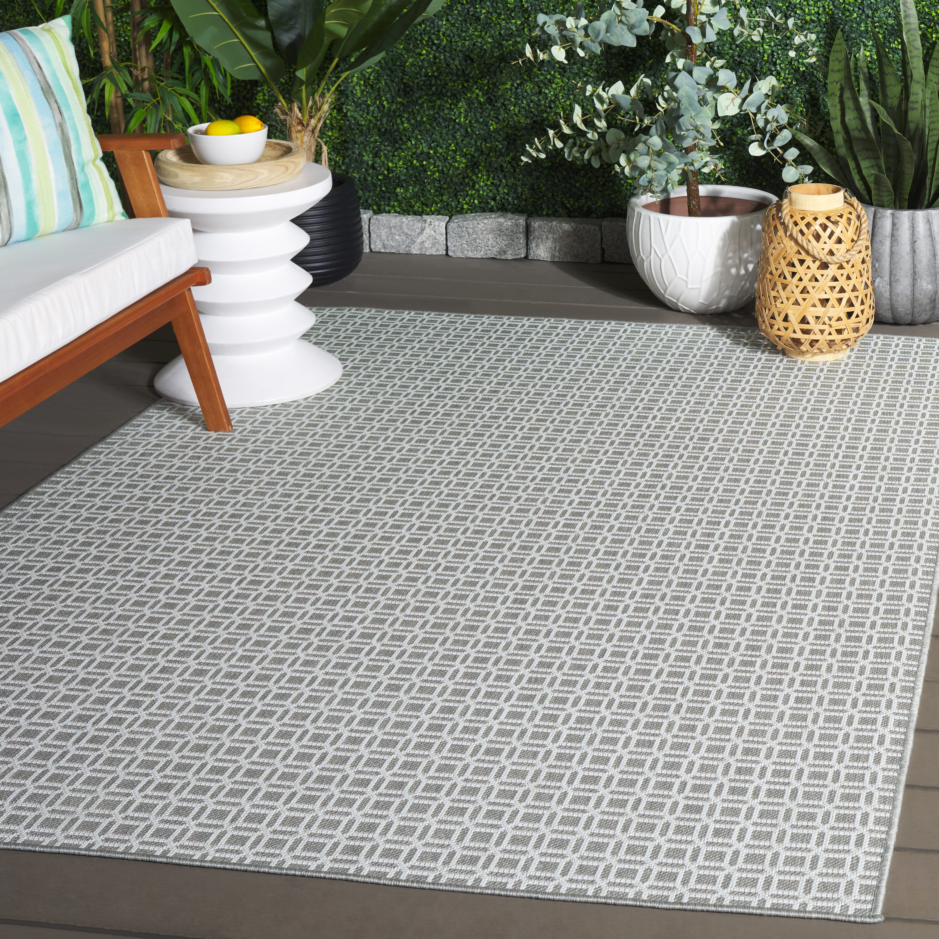 Terrace 808F Ivory/Grey 5 x 8 Rectangular Area rug