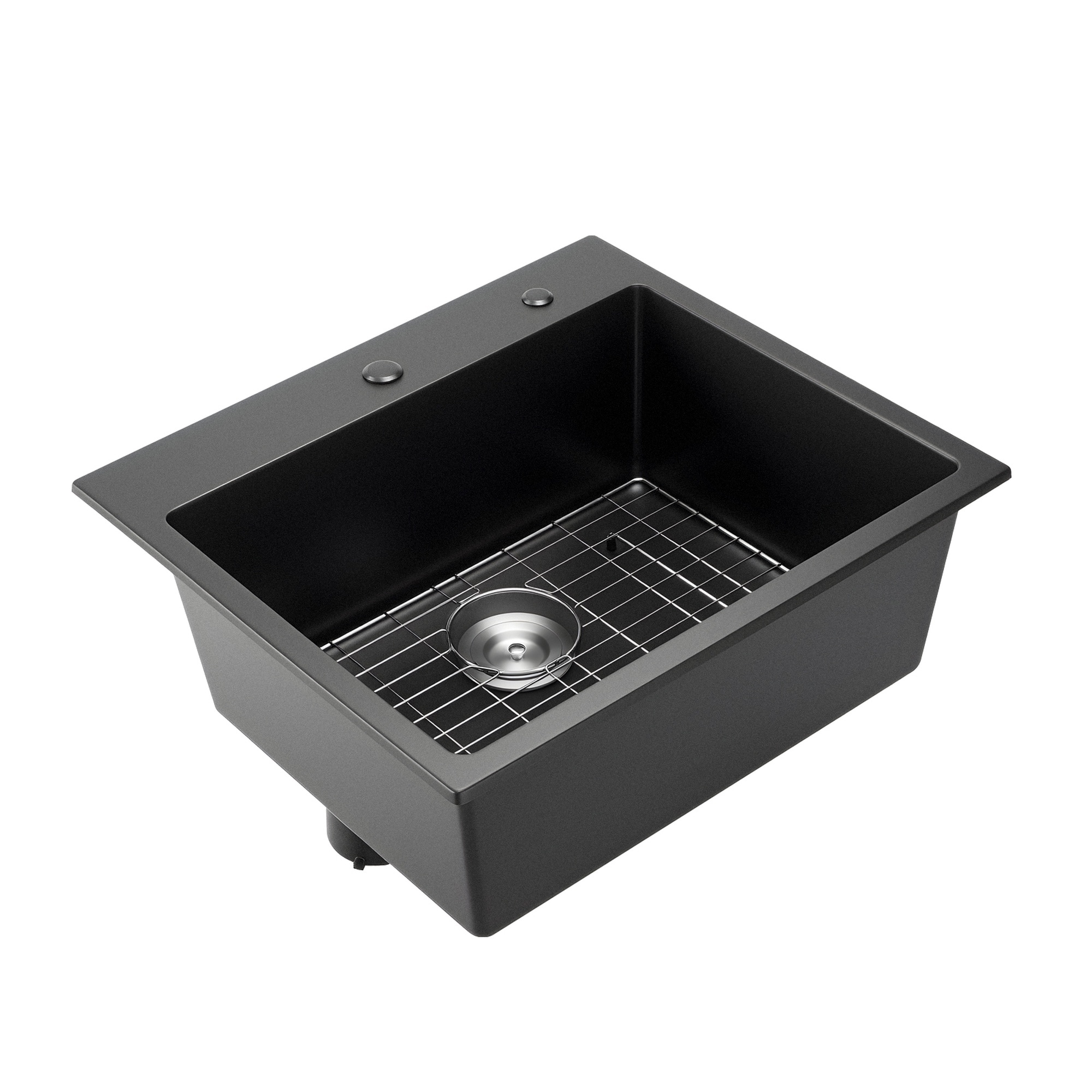 Vorene 25-in Granite Top Mount Single Bowl Drop-in Sink for RV Bar