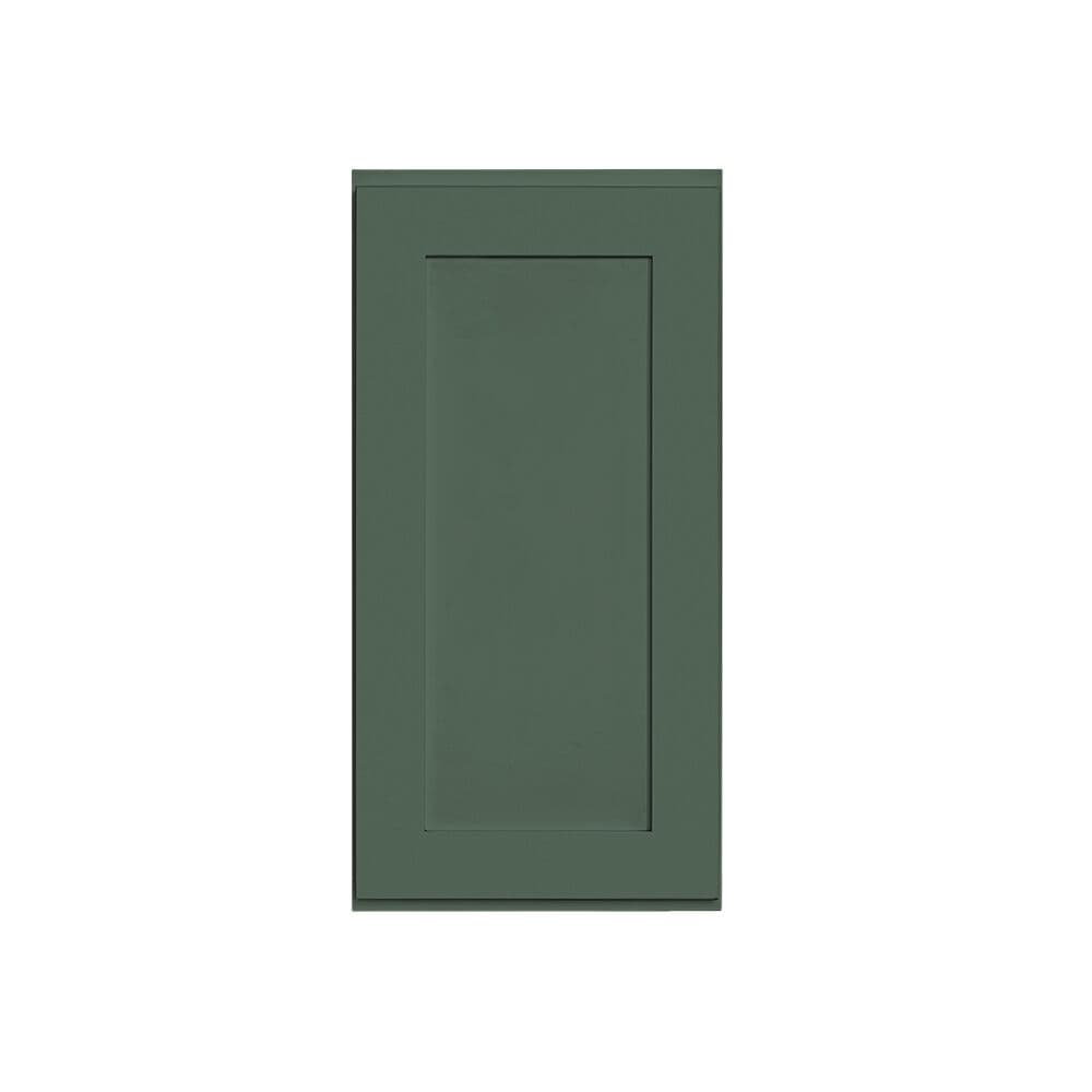 RELIABILT Monroe 15-in W x 30-in H x 12-in D Basil Green Painted Wall Ready to Assemble (RTA) Plywood Cabinet Recessed Panel Shaker