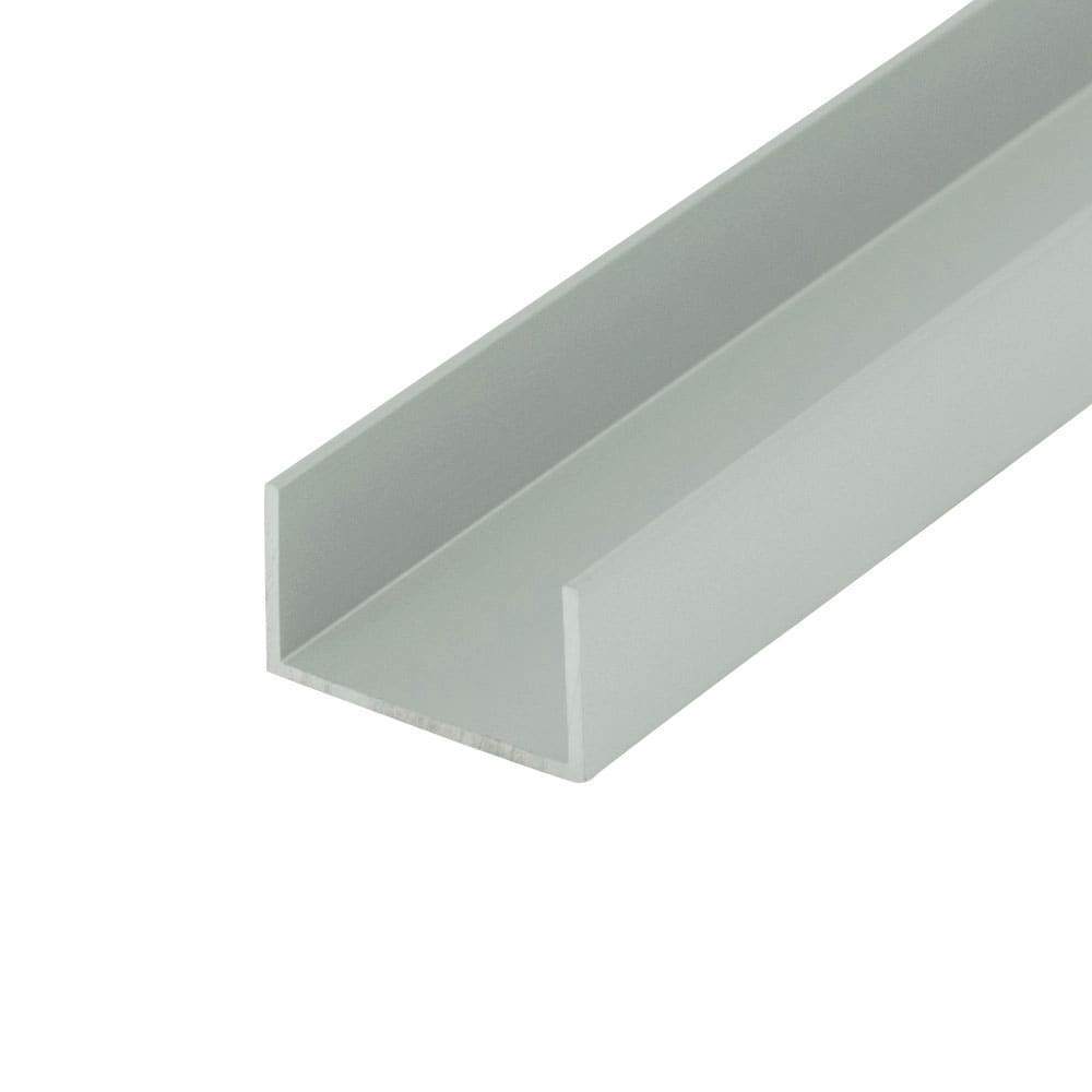 Outwater 3P1.27.02441 Satin Finish 3/4-in Inside Dimension Aluminum U-Channel 46-in Length (Pack of 3) C-Channel