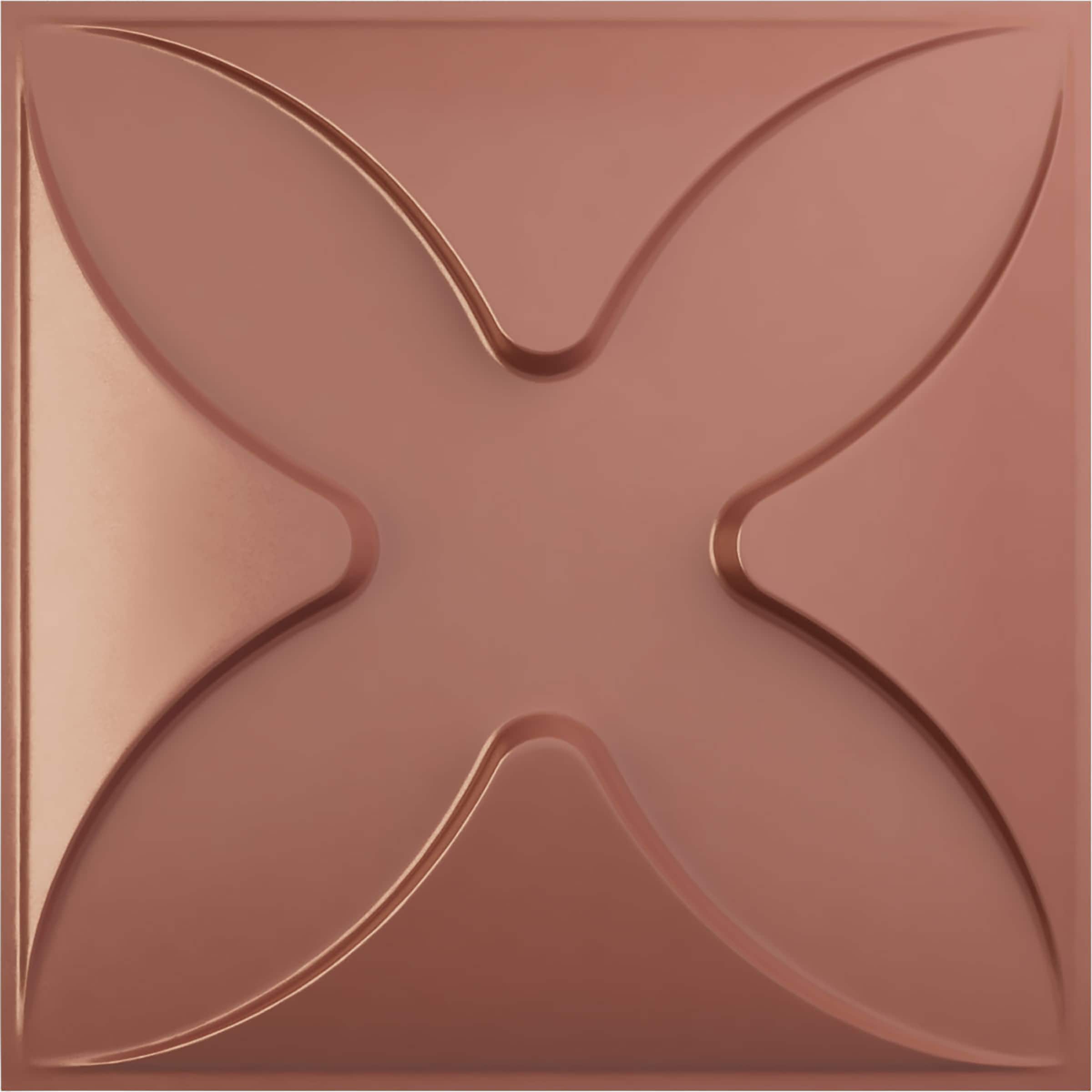 Ekena Millwork WP20X20AUFCP 19-5/8-in x 19-5/8-in Embossed Paintable/Stainable Pink PVC Abstract Wall Panel ( 2.67-sq ft )