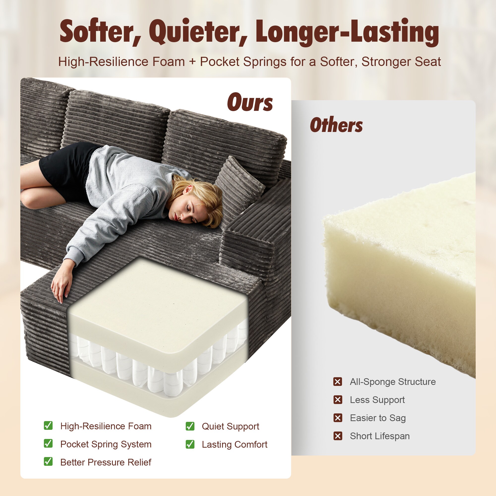 Pouuin SVI91R Sofas-Loveseats - View #7