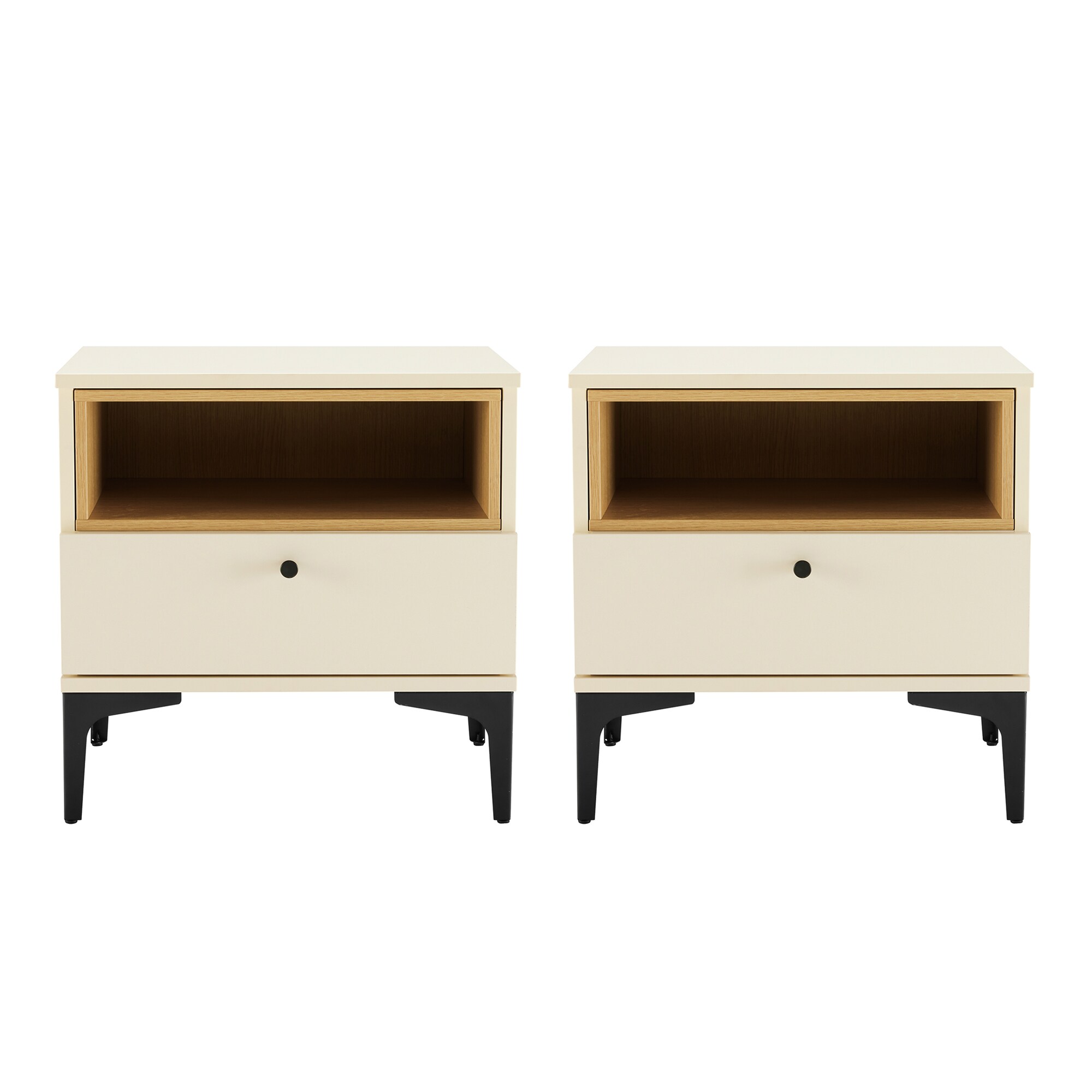 Manhattan Comfort 2-NS006-CR nightstands - View #2