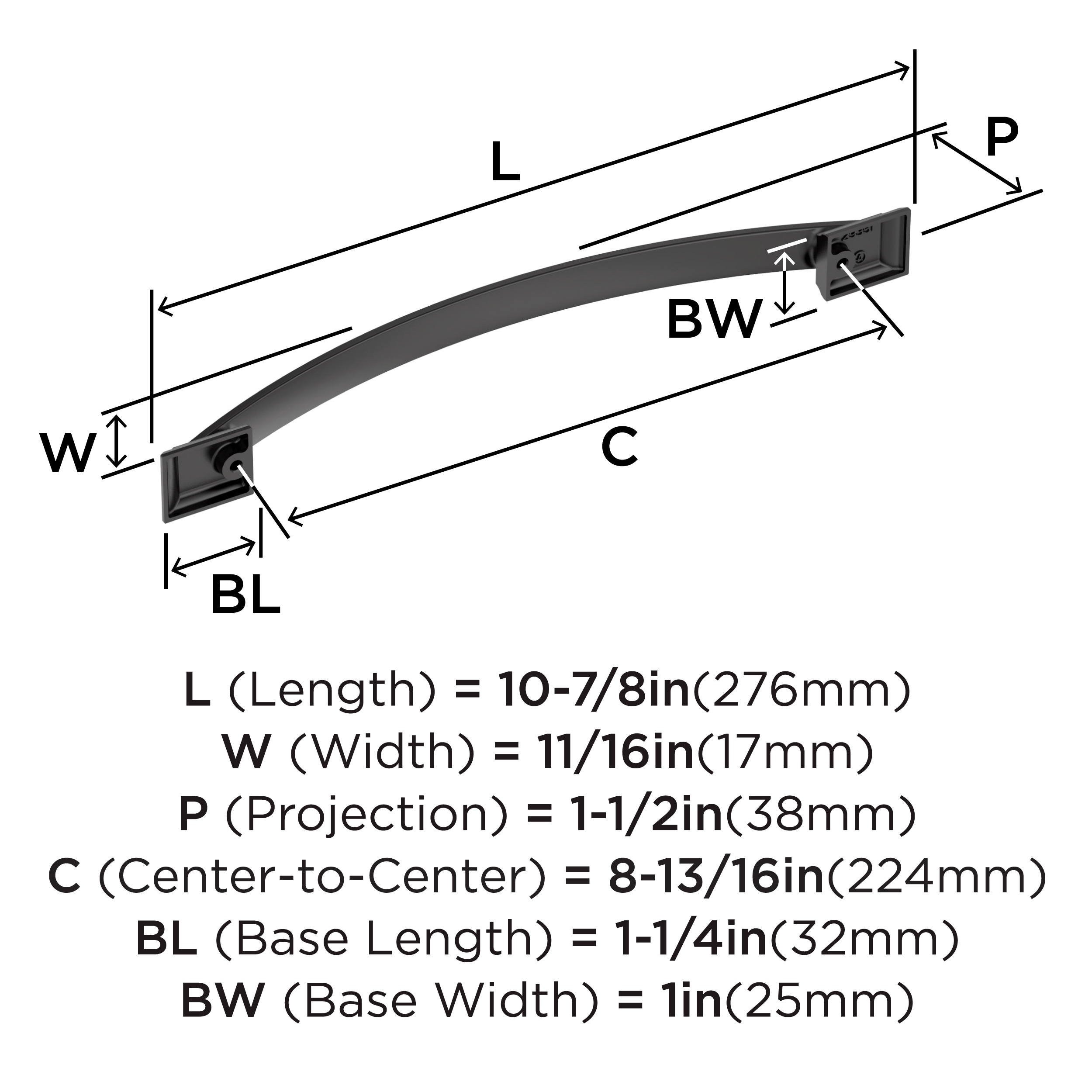 Amerock BP29351BBR Cabinet-Pulls - View #3