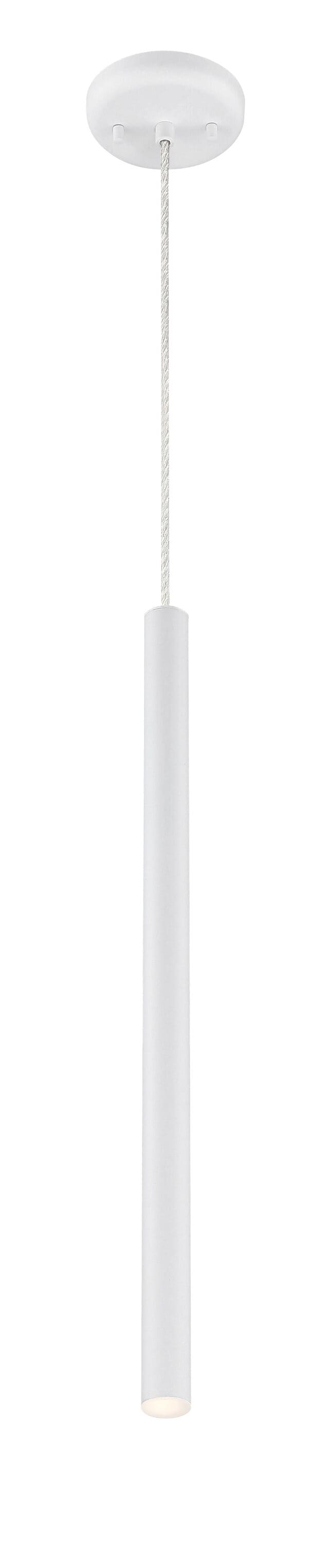 Z-Lite 917MP24-WH-LED Forest Matte White Modern/contemporary Cylinder Integrated LED Mini Hanging Pendant light