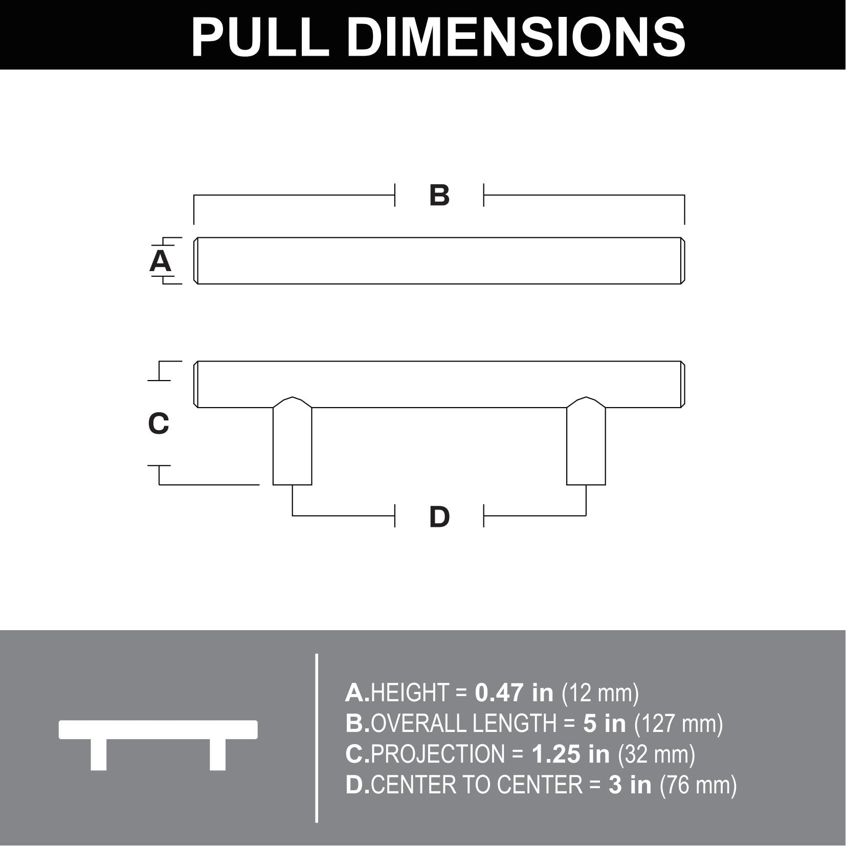 Style Selections HW-003 Cabinet-Pulls - View #6