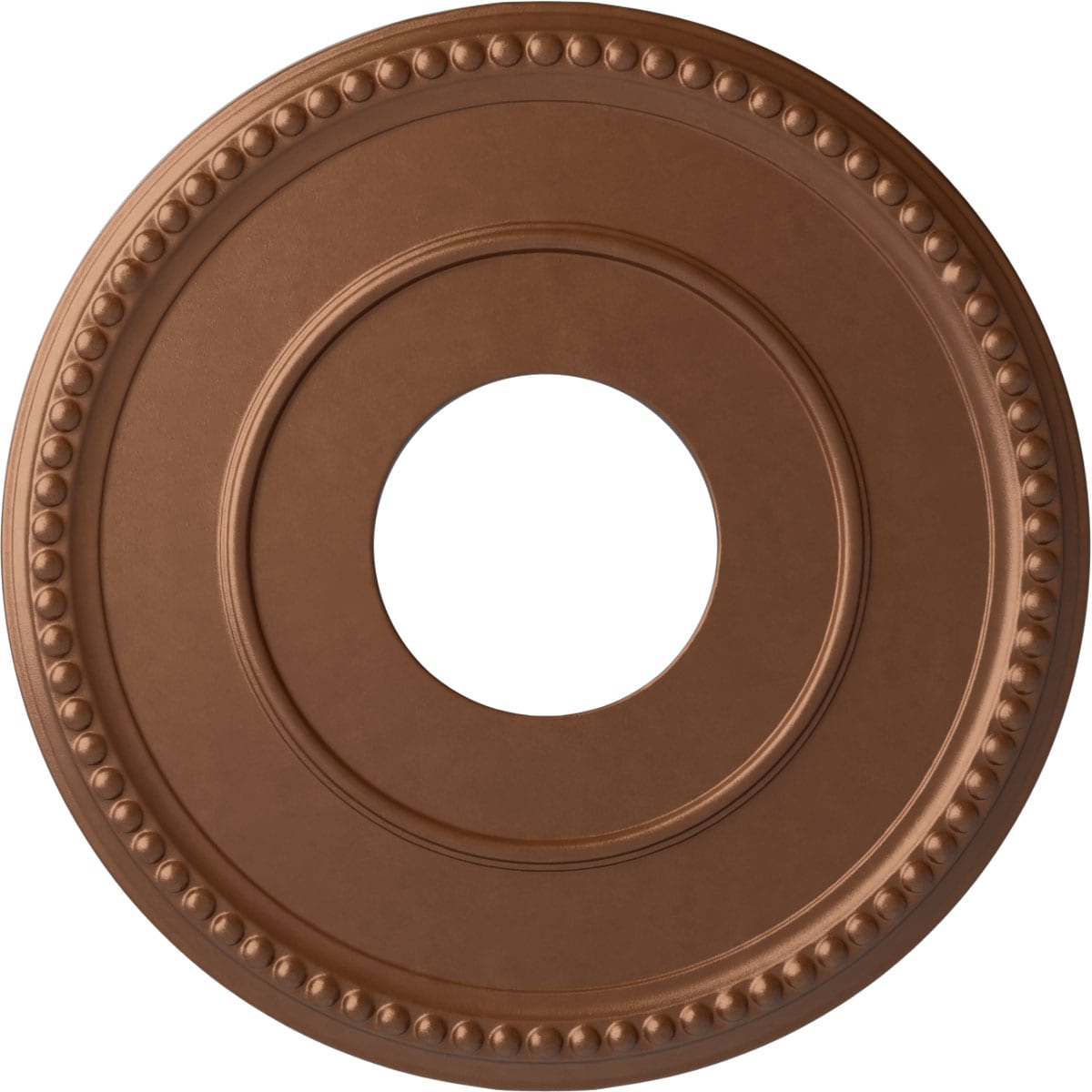 Ekena Millwork CM12BRPOS Bradford 12.5-in W x 12.5-in L Painted Polished Copper Polyurethane Whole Ceiling Medallion