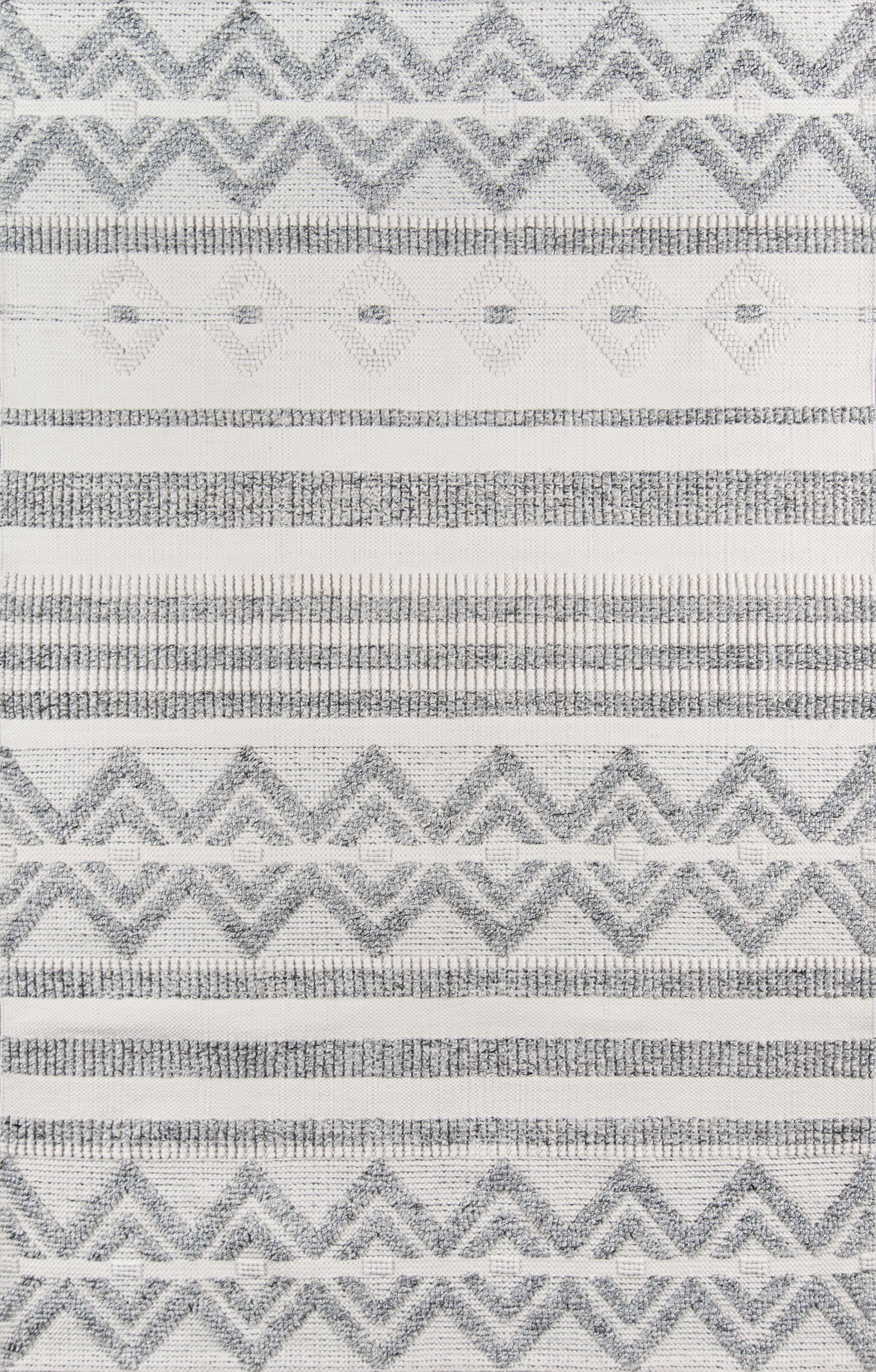 6'x24' Gray Diamond Tufted Handmade Synthetic Runner Rug