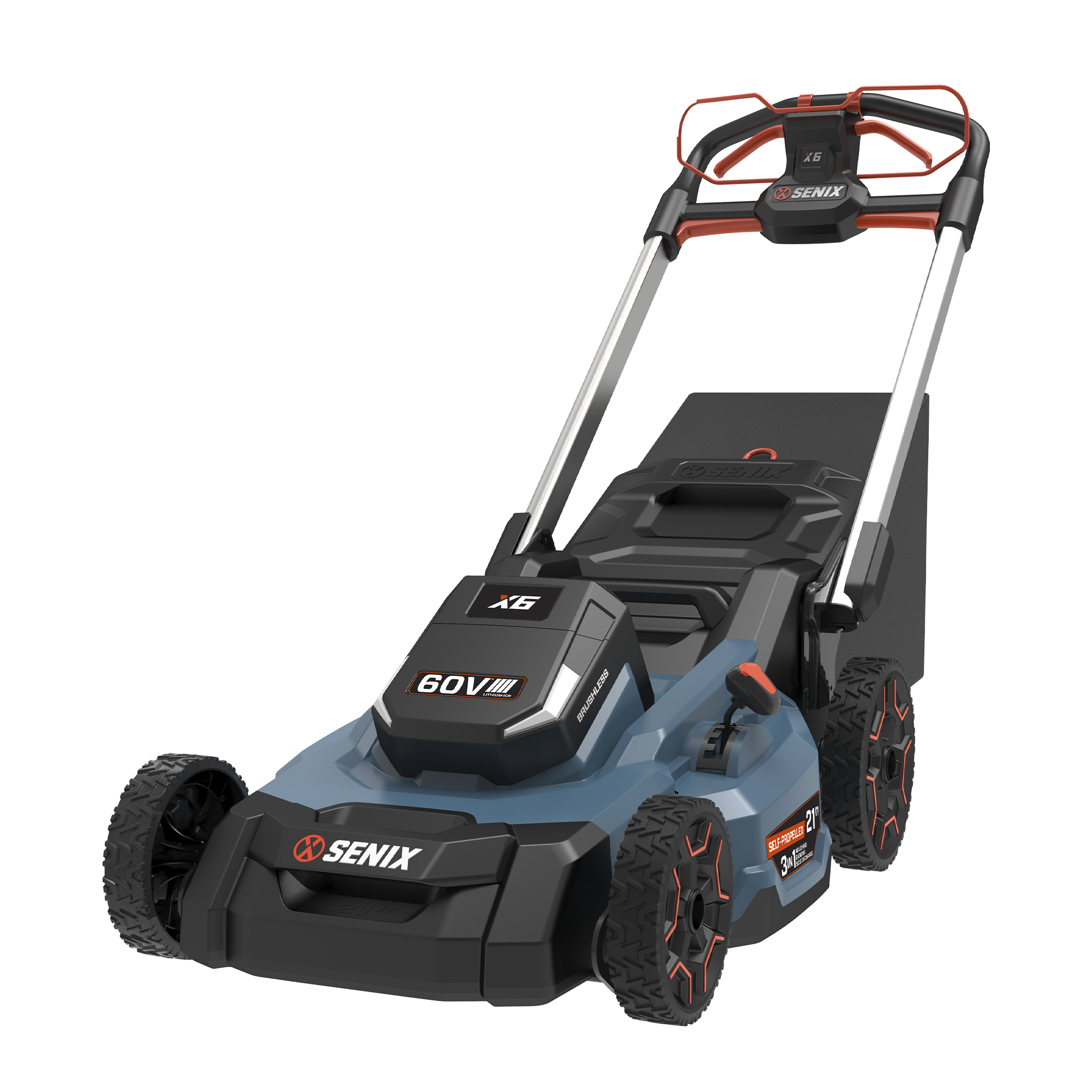 SENIX 60 Volt 60-volt 21-in Cordless Self-propelled Lawn Mower 8 Ah (1-Battery and Charger Included) LPSX6-H Sansujyuku sansujyuku.com